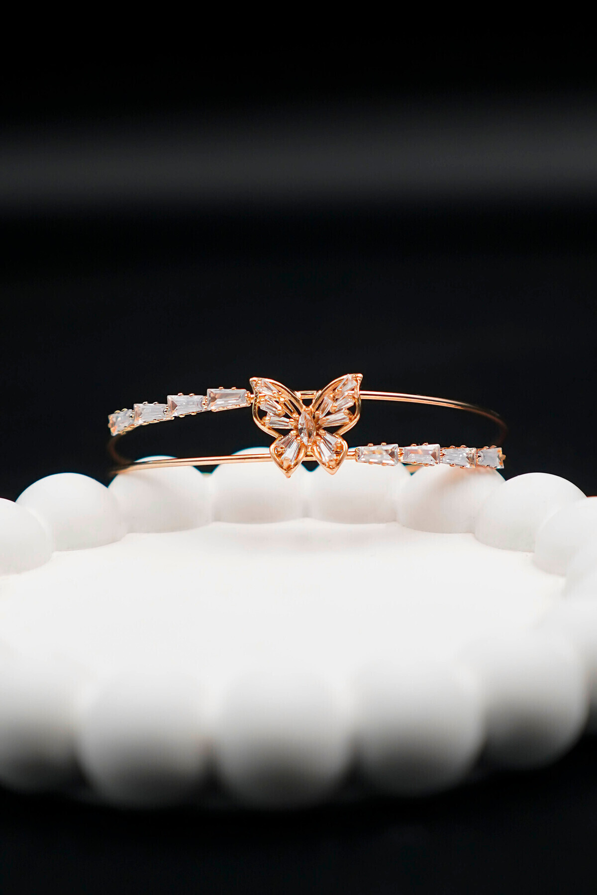 TREND COLLECTİON  Zirkon Taşlı Kelebek Kadın Bileklik (Ayarlanabilir) - Görsel 4