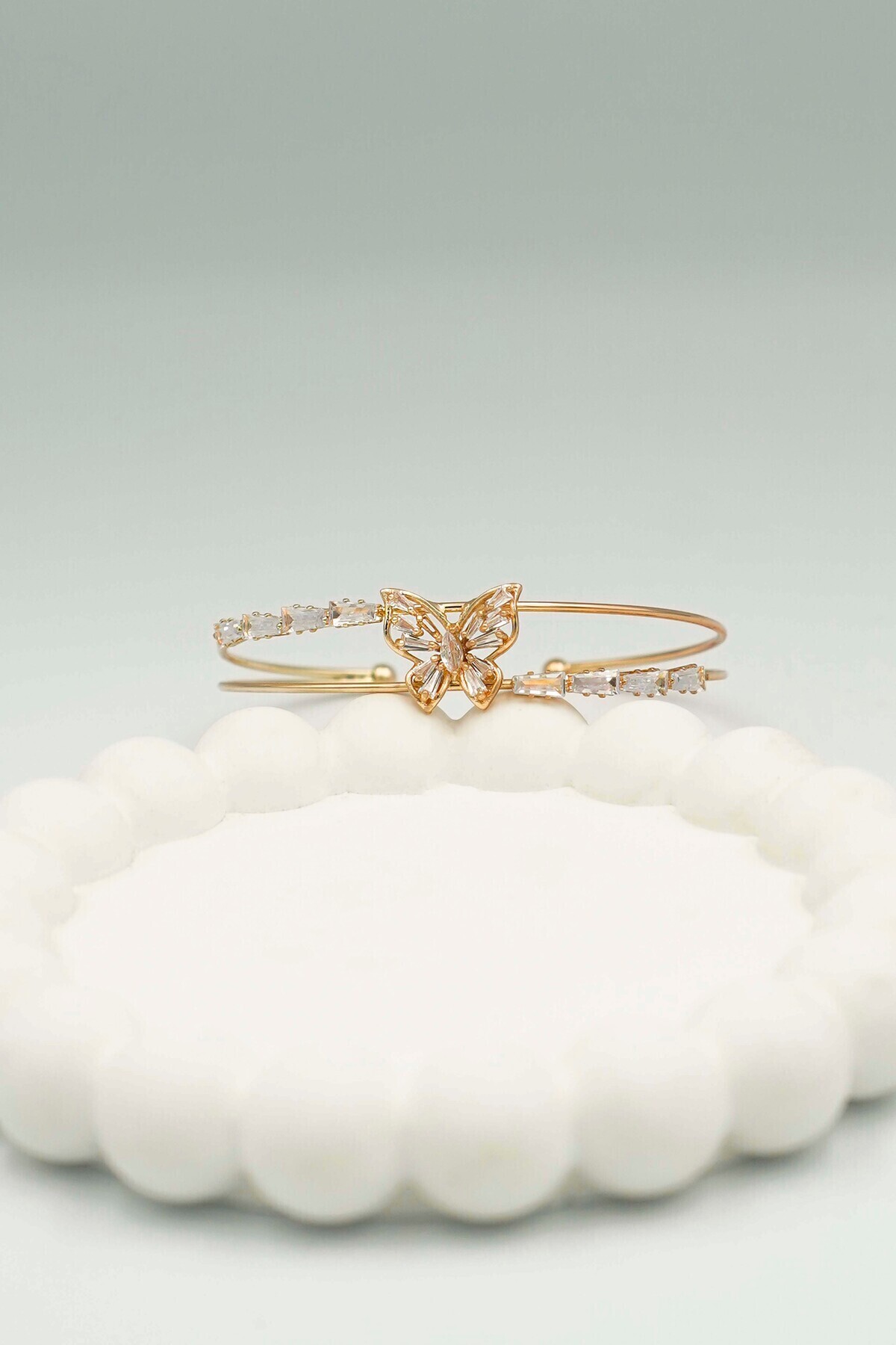 TREND COLLECTİON  Zirkon Taşlı Kelebek Kadın Bileklik (Ayarlanabilir) - Görsel 2