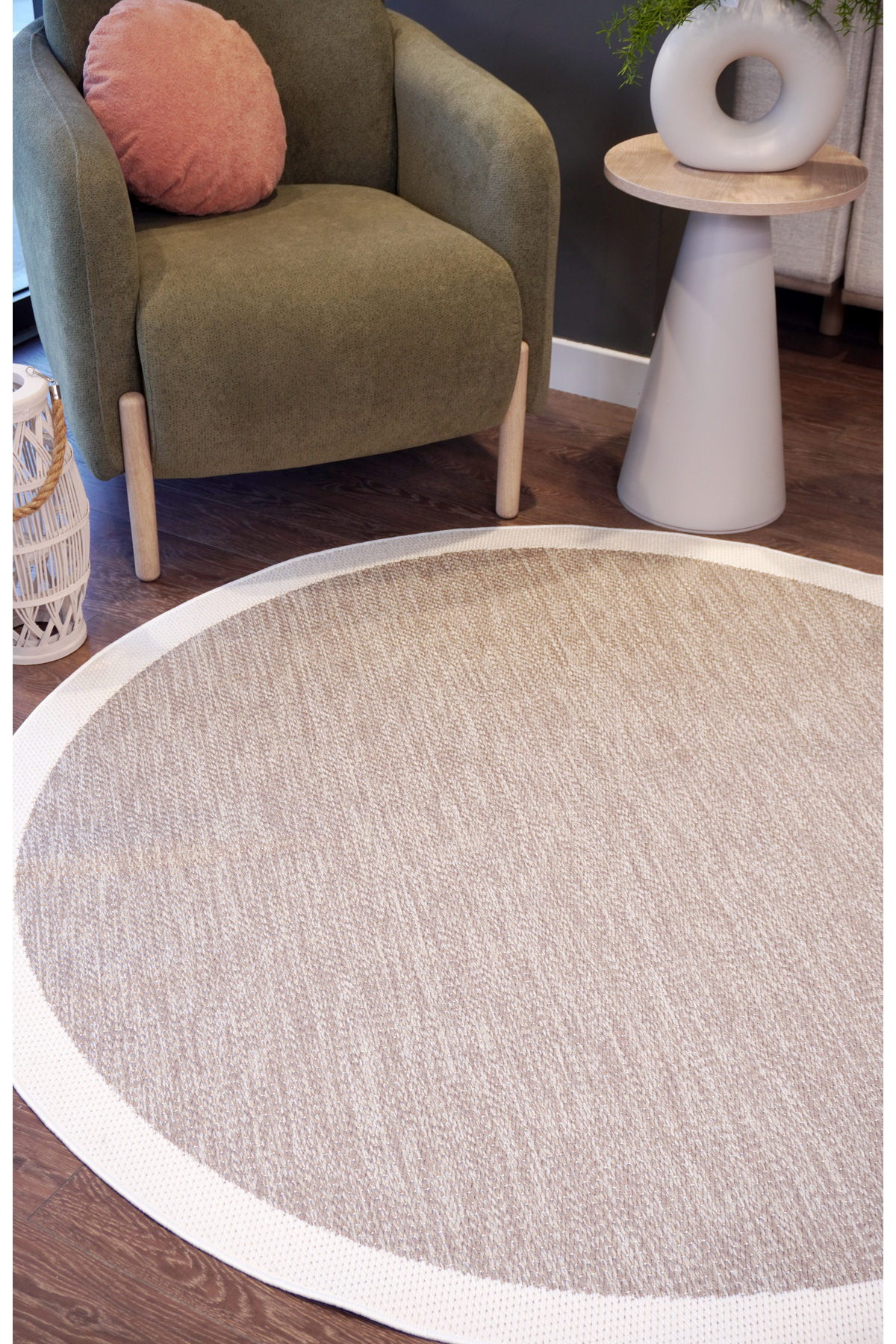Easy to Clean Round Border Sisal Carpet SL-18