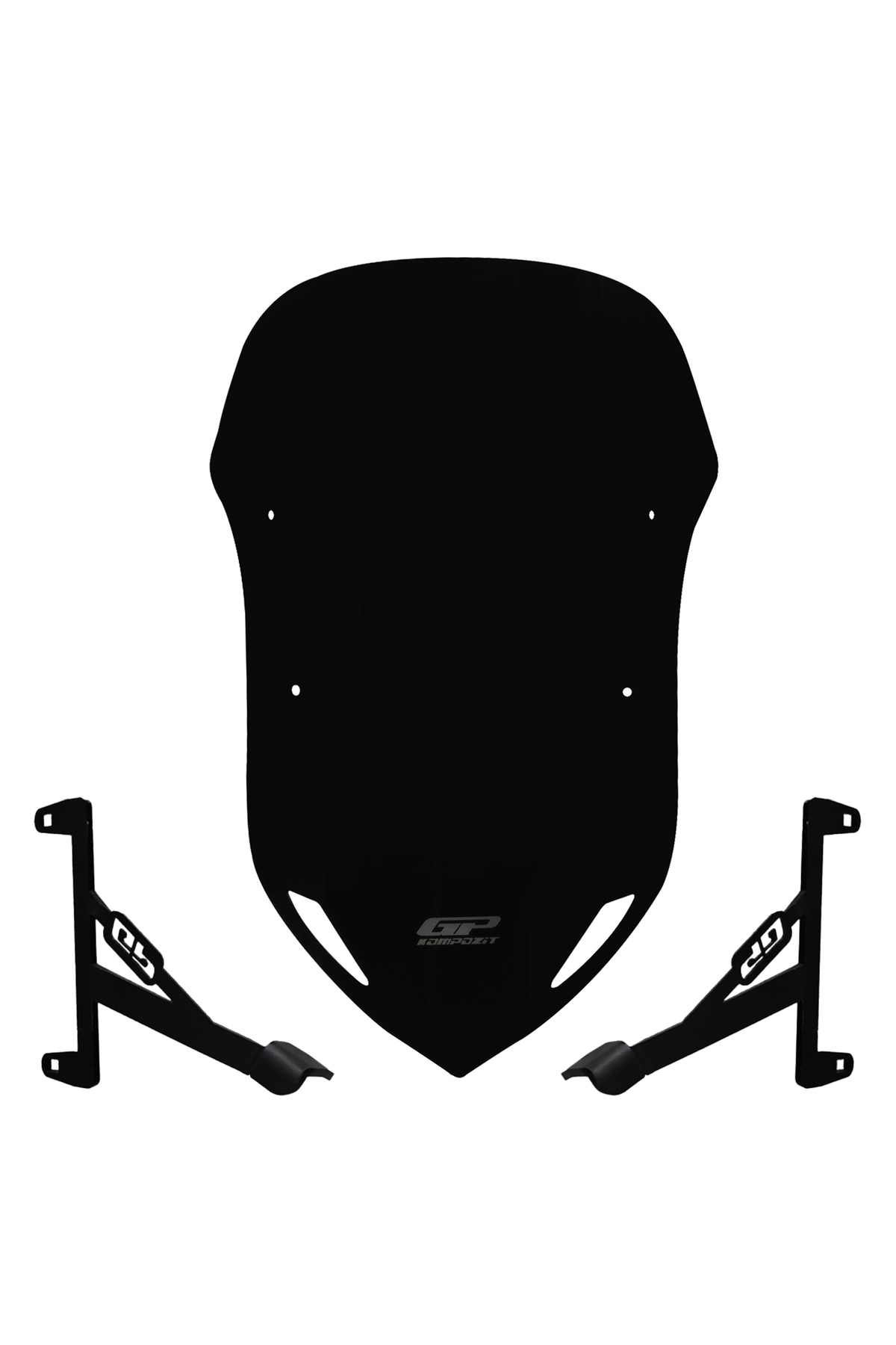GP KOMPOZİT SYM Dragon DRG 160 2023-2024 Uyumlu Ön Cam Siyah 58 cm