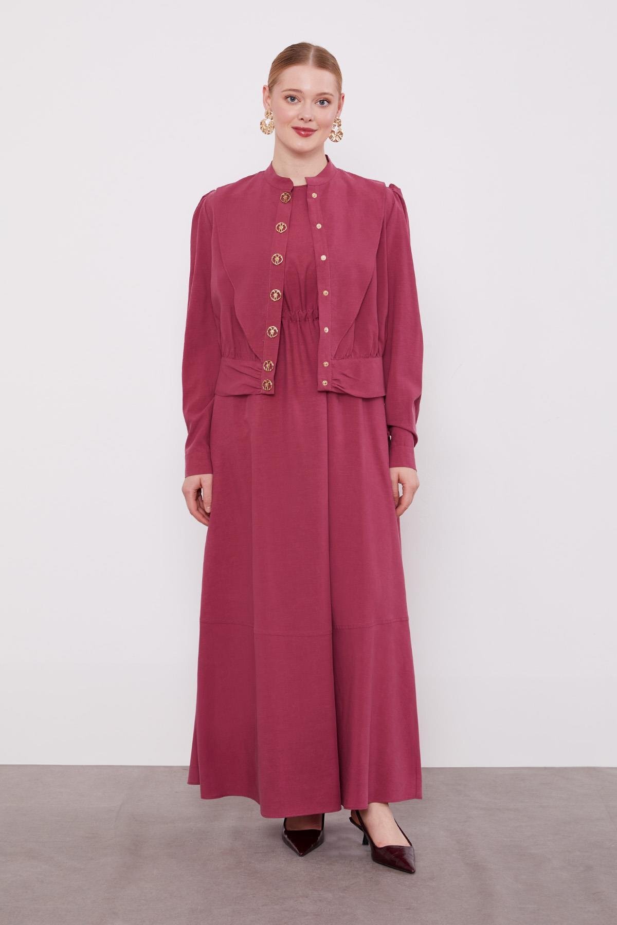 Levidor Dusty Rose Padded Cupra Jacket Set