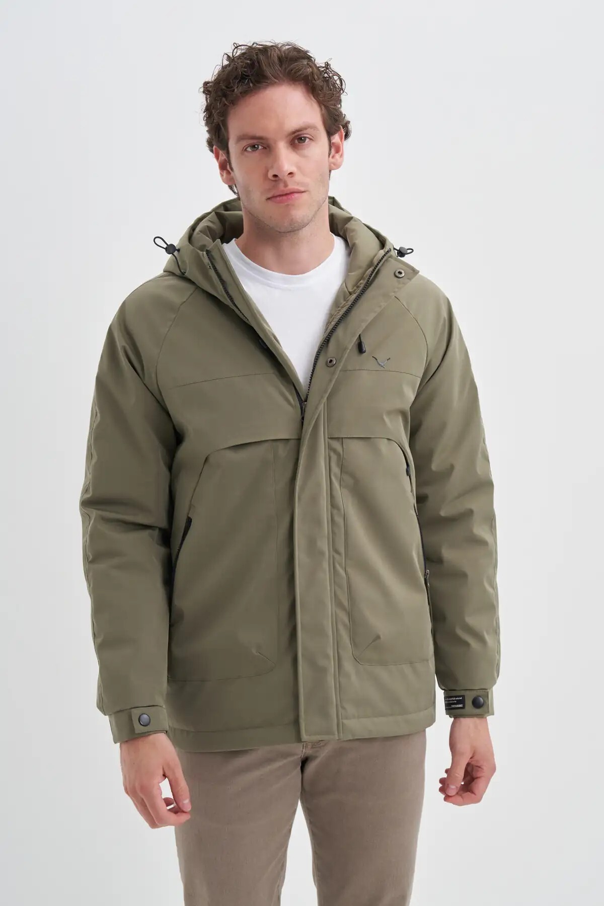 Dynamic Micro Dokulu Regular Fit Mont-10410 — مشکی caz 10410 haki — تصویر 2 از 4