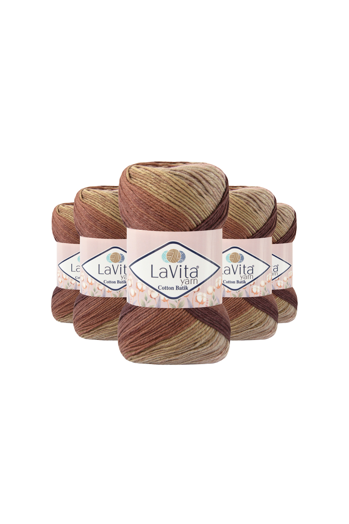 Cotton Batik Hand Knitting Yarn 60% Cotton 40% Acrylic 500gr 5 PCS (CB11 STARS)