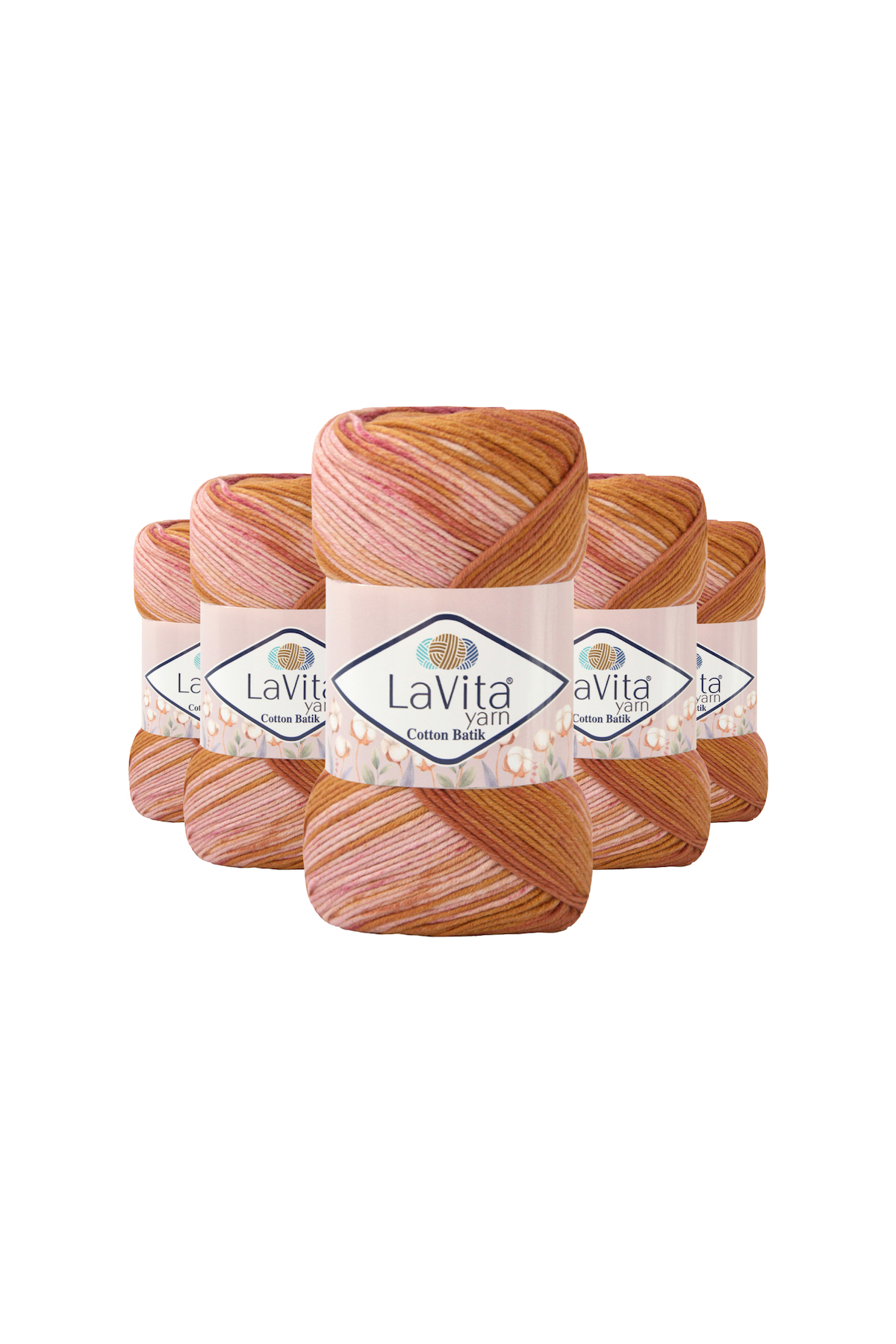 Cotton Batik Hand Knitting Yarn 60% Cotton 40% Acrylic 500gr 5 PIECES (CB05 LADEN)