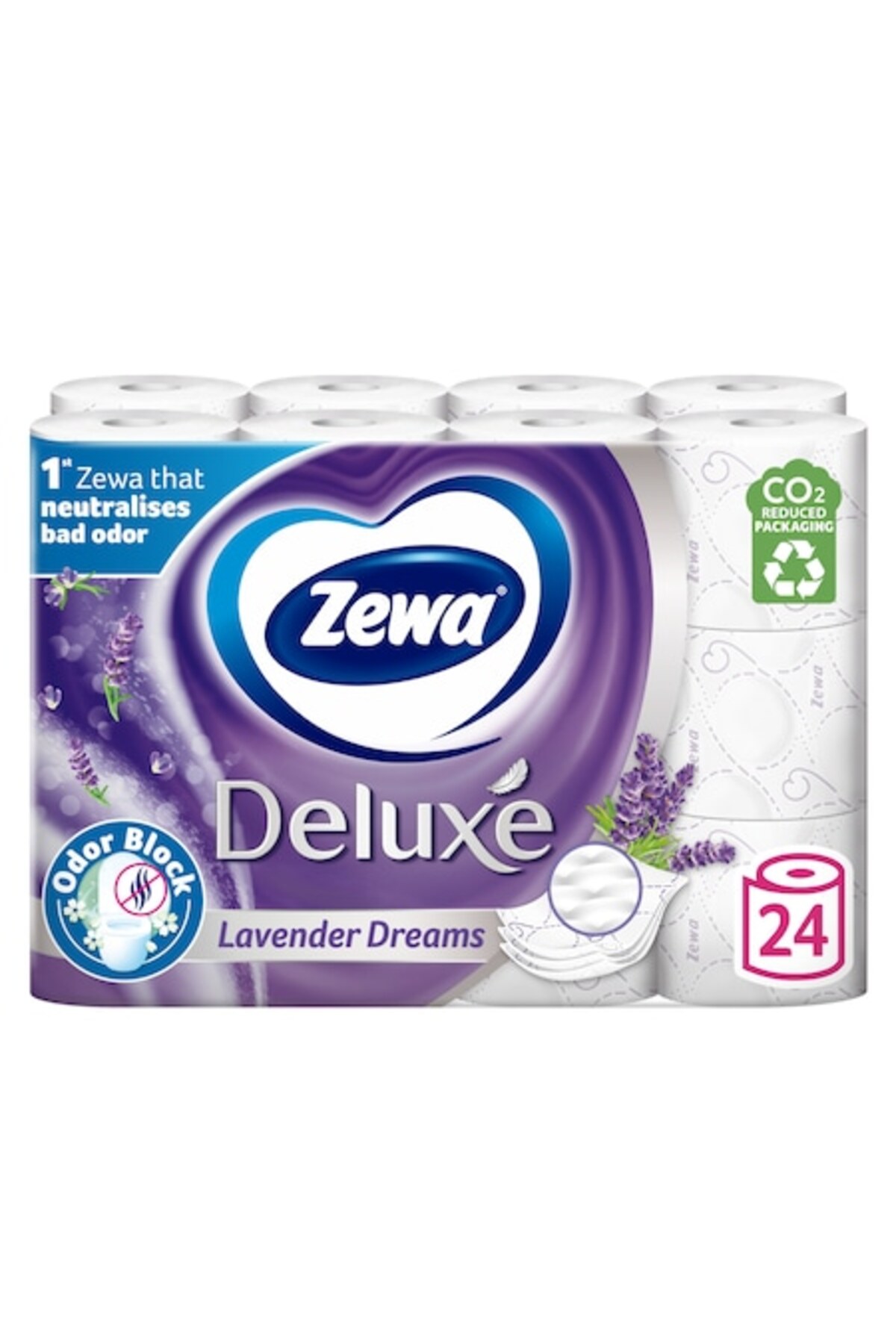 Zewa Тоалетна хартия Deluxe Lavender Dreams, 3-слойна, 24 ролки