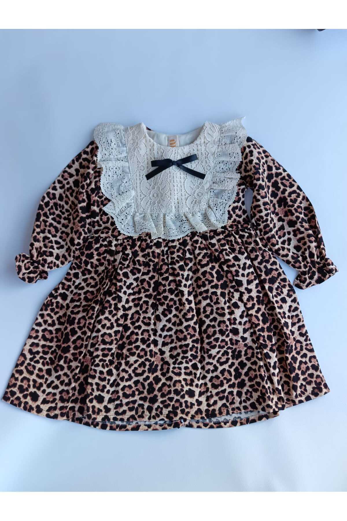 Bilge Trend Kız Bebek Çocuk , Leopar Desenli Elbise, fotoğrafı 2 (önizleme)