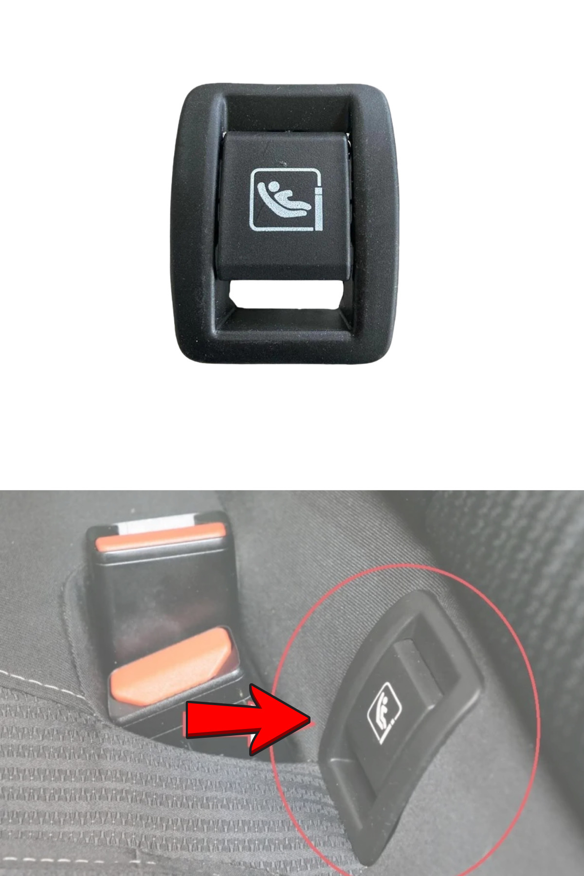 MEFAUTO Renault Megane 4 - IV Uyumlu Arka Koltuk İsofix Kapağı