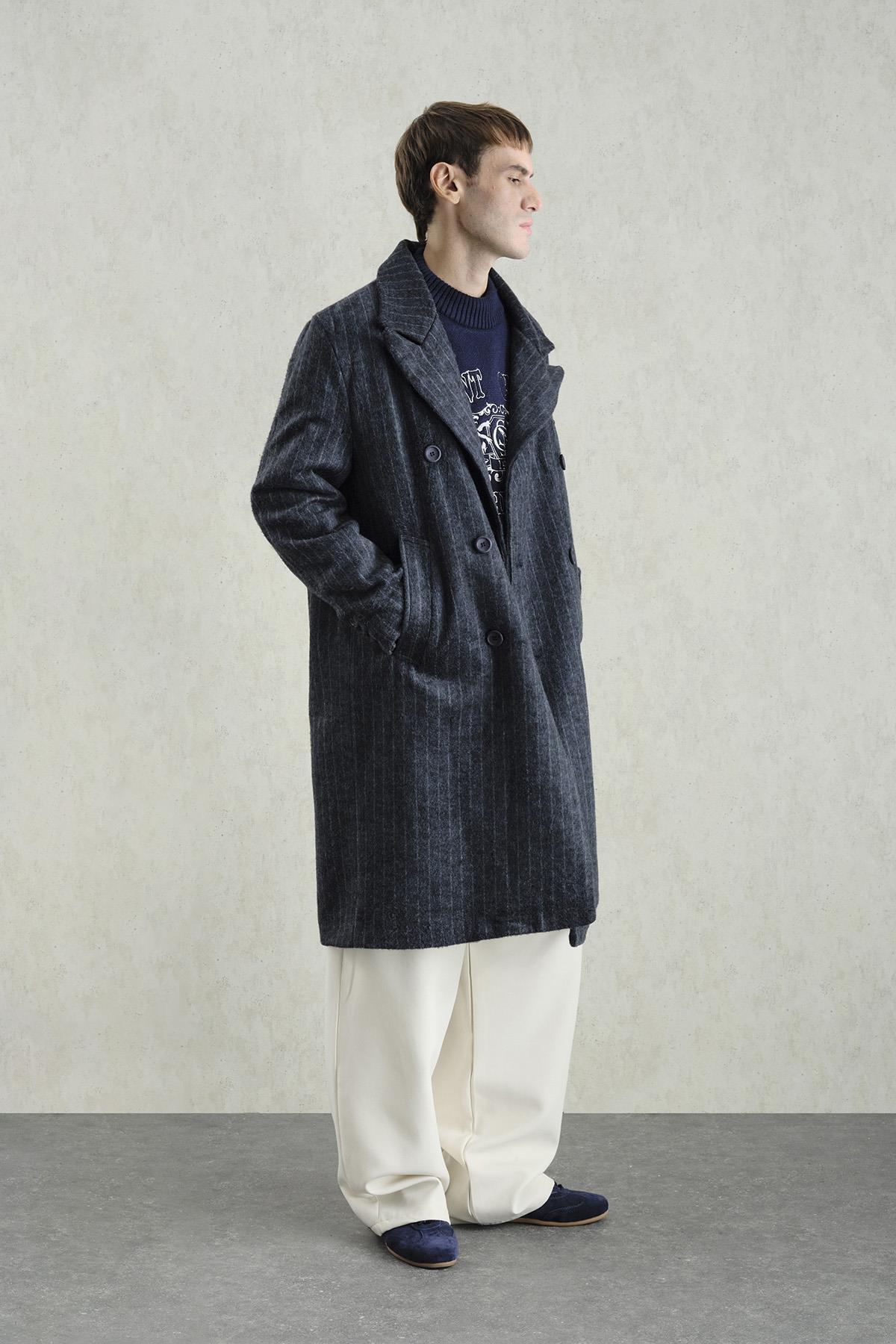 مانتو TRIPED DARK BLUE — رنگارنگ GST202657705 — تصویر 2 از 6