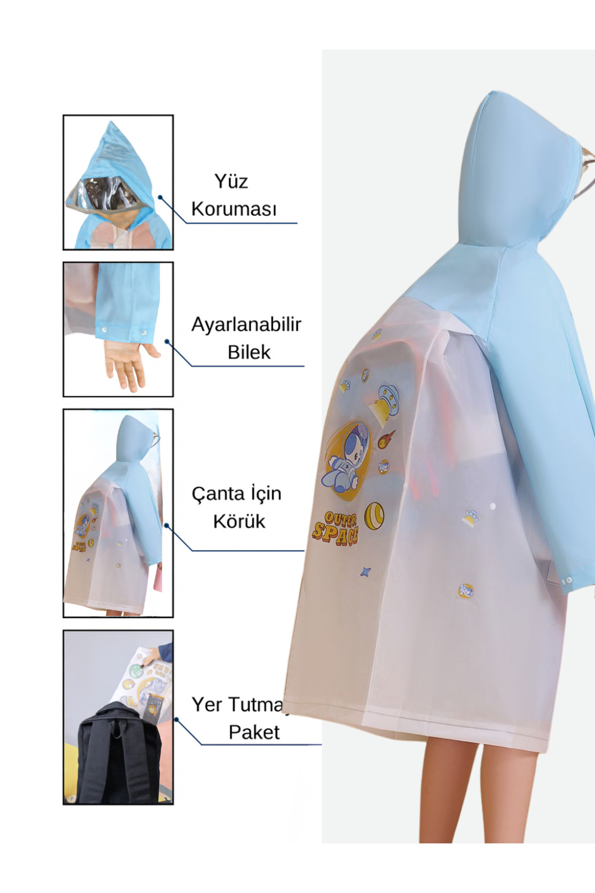 Casabony Kendin Tasarla Kız Çocuk Yağmurluk fotoğrafı 3 (önizleme)