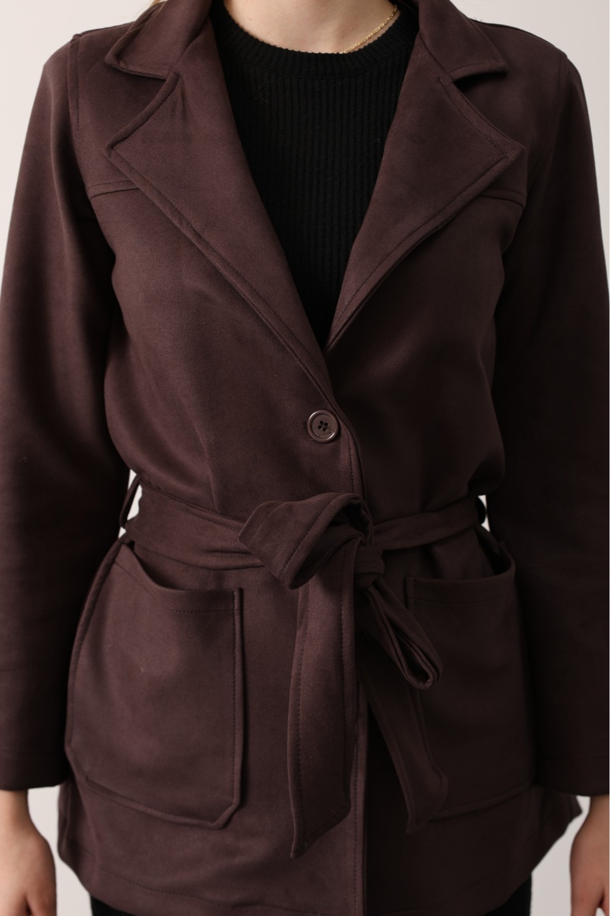 İldies store  süet bağlamalı yeni sezon ceket - Görsel 2