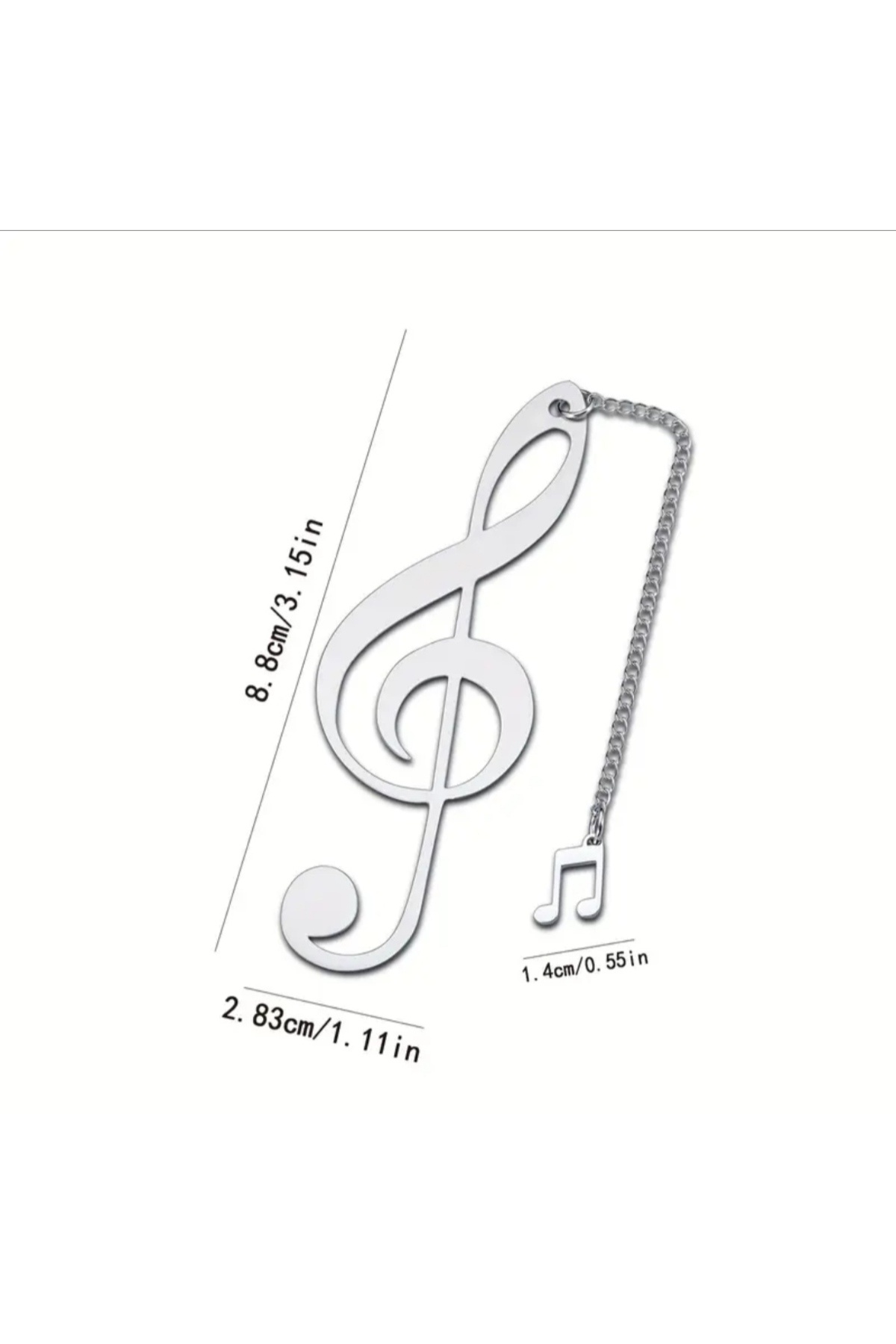 Alaçatı Müzik Nota Metal Kitap Ayracı Hediyelik