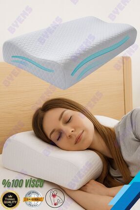 BYENS Ortopedik Visco Yastık Boyun Yastığı Destekli Düzleşmesi Ağrısı Güzelli...