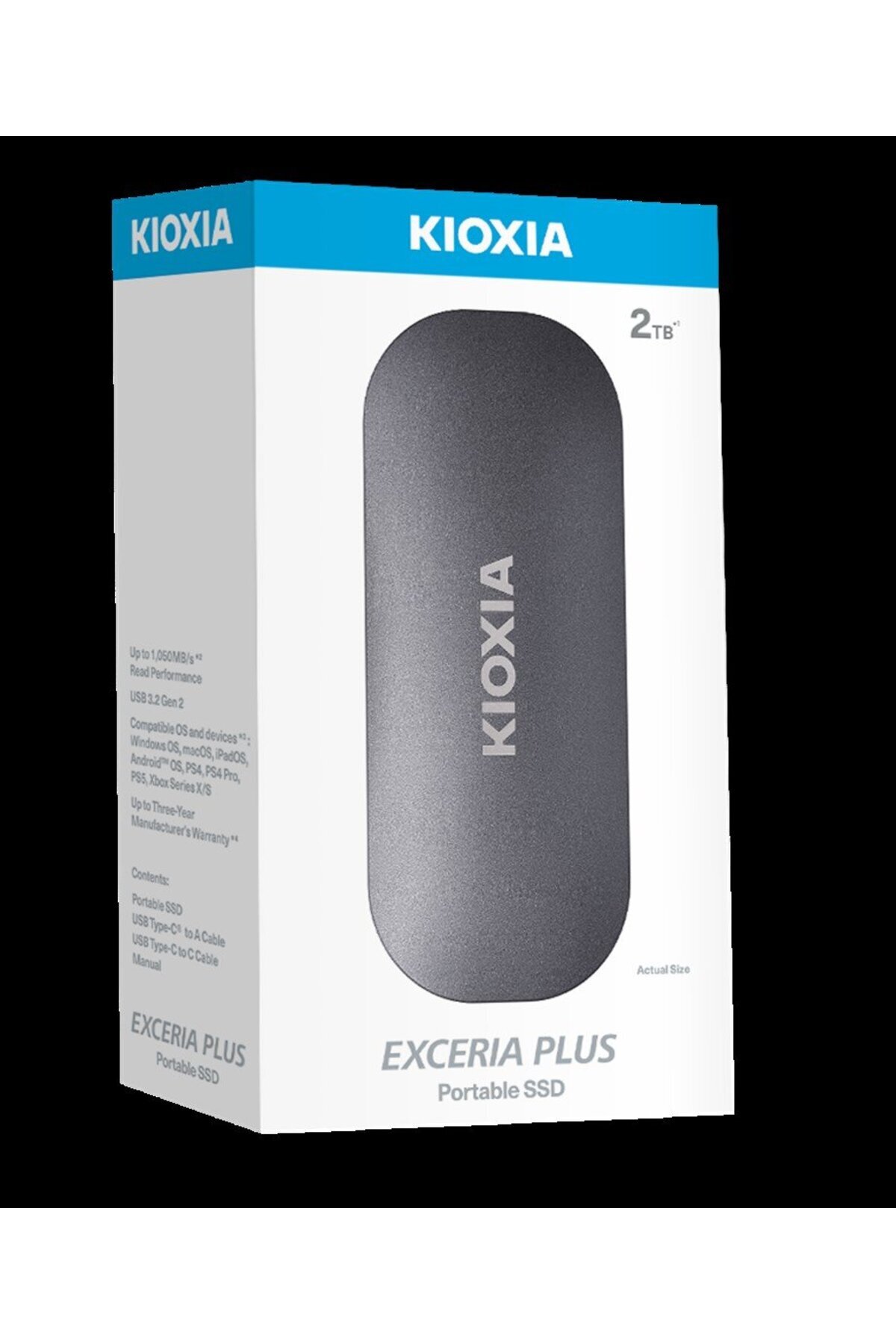 Kioxia 2TB EXCERIA PLUS G2 USB 3.2 1050/1000 MB/s LXD10S002TG8