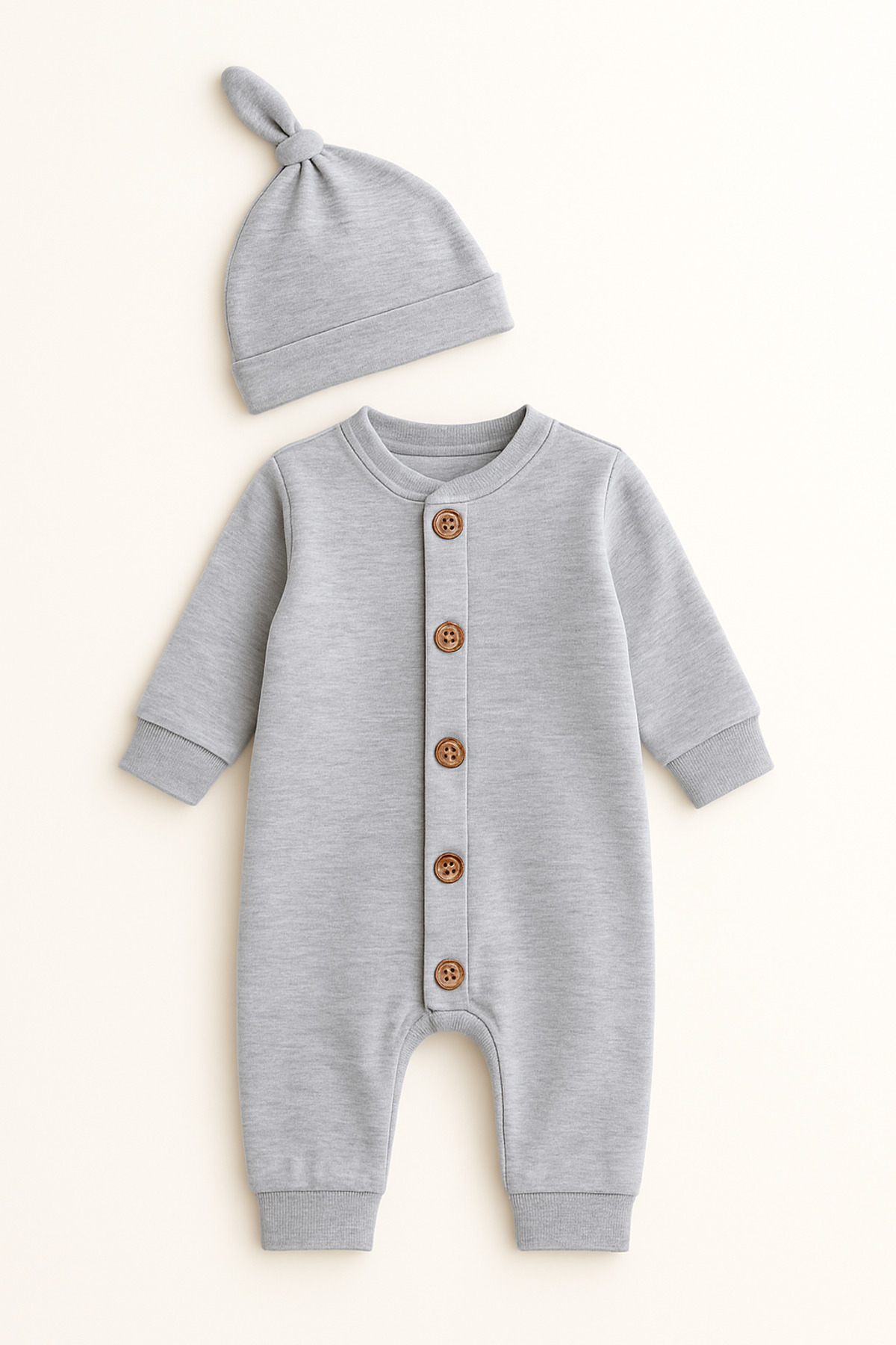 Oz Baby Mevsimlik %100 Pamuk Bereli Bebek Tulum Takım - Yeni Sezon Unisex fotoğrafı 2 (önizleme)