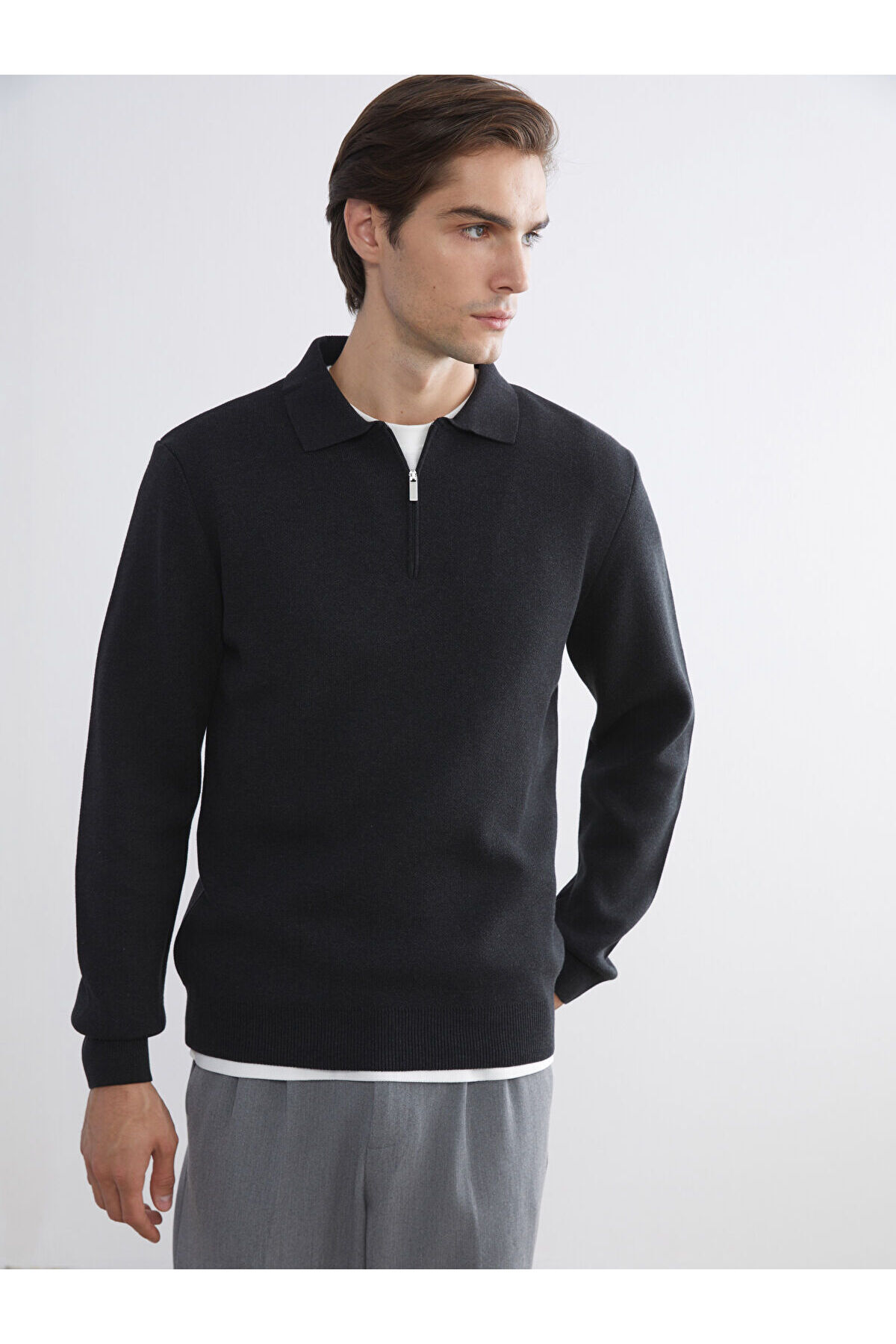 ال سی وایکیکی ژاکت بافتنی مردانه یقه پولو فصل جدید