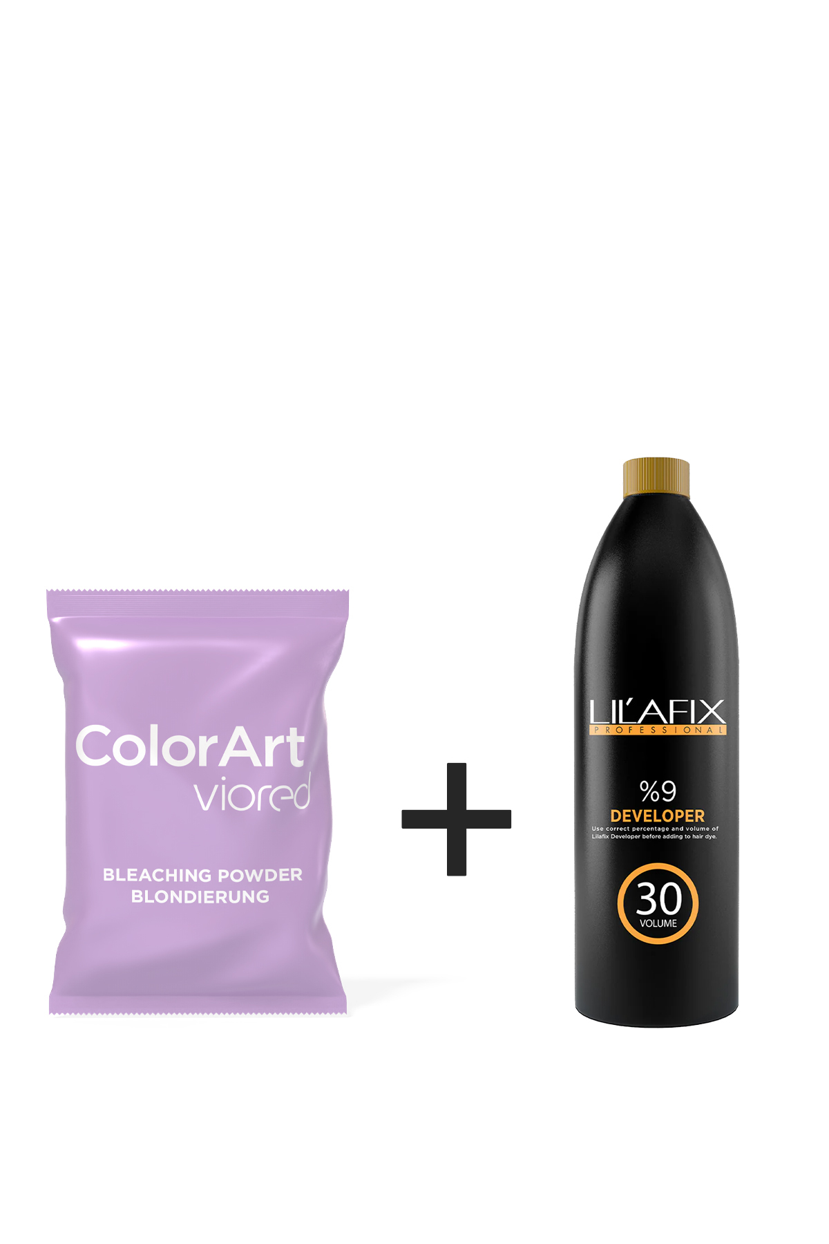 2'li Paket Color Art Oryal Mor 500 gr - Lilafix Oksidan 1000 ml 30V — vioredmor+lilafix30v