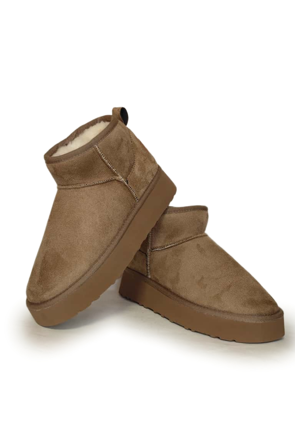Pierre Cardin ® | Pc-52709-3861 Kadın Panduf İçi Sıcak Tutan Pelüş Kürk - Bot Vizon görsel 6