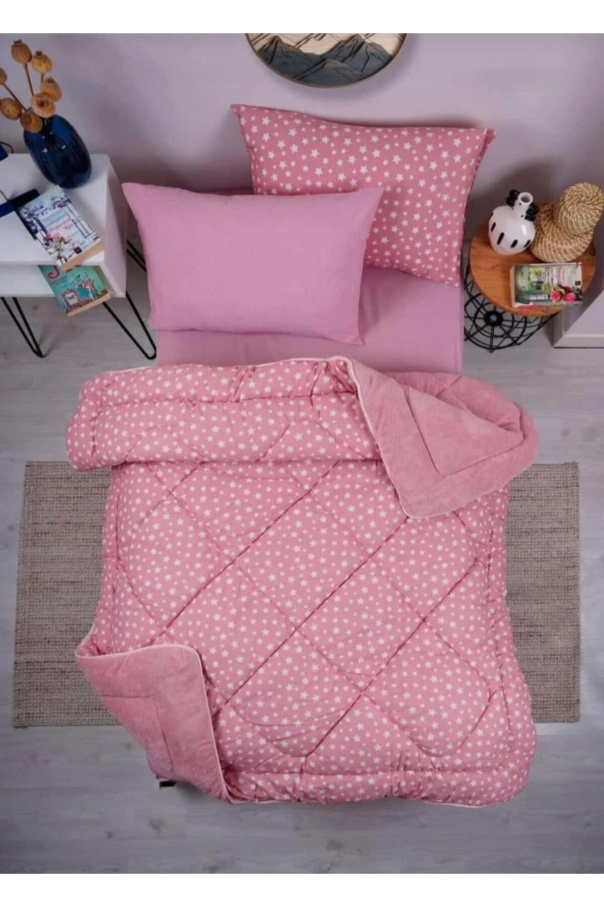 Arma Concept Tek Kişilik Desenli Pufidik Wellsoft Uyku seti & Yorgan + 2 Adet Yastık kılıfı + Lastikli Çarşaf