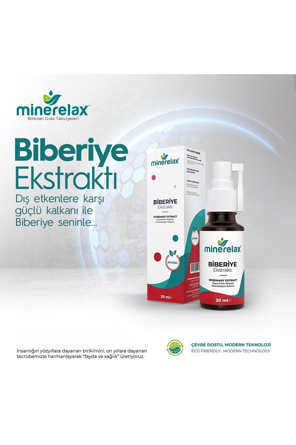 Biberiye Ekstraktı %100 Doğal Konsantre Sprey 20 ml Süperkritik Teknoloji Keratin Bakım — تصویر 5 از 6
