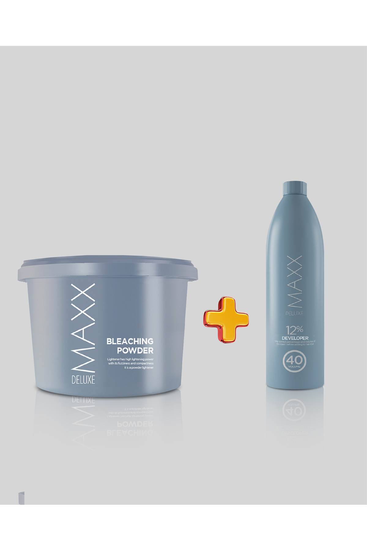 MAXX DELUXE 2'li Paket Oryal Gri 1000 gr - Oksidan 1000 ml 40V
