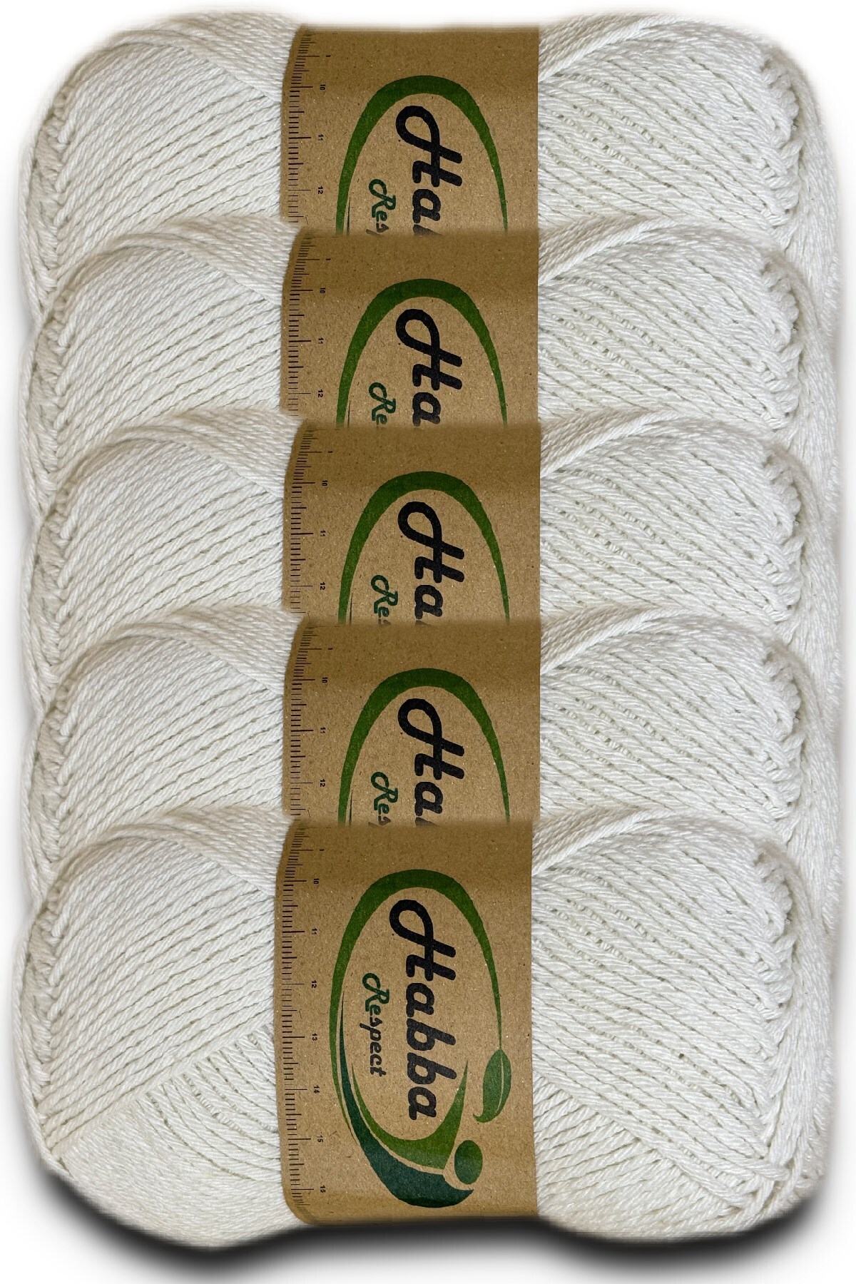 Habba Acrylic 5-Piece Pkt-1107-Ecru-Export Surplus Economic Ruffle Yarn