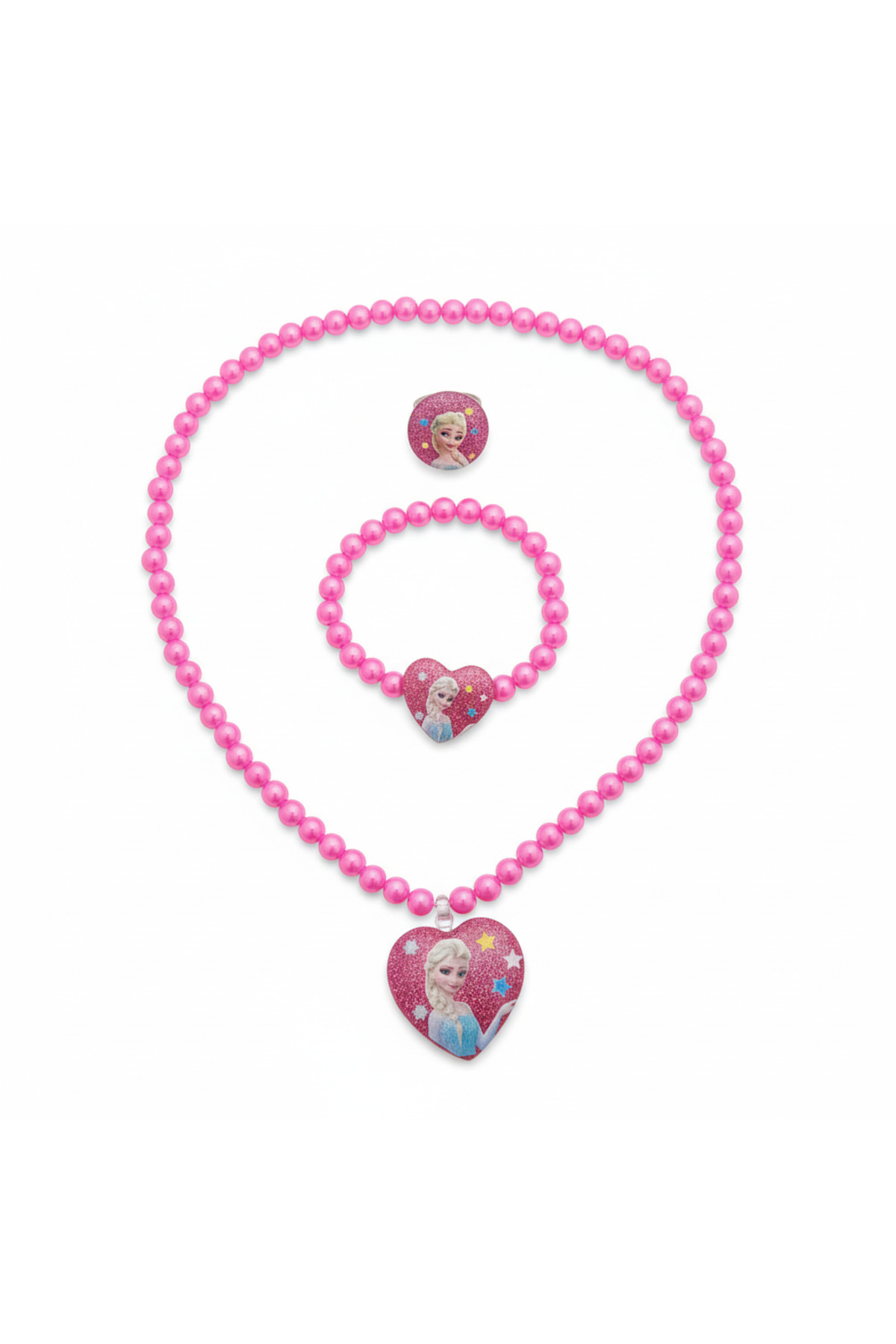 Eva Rose Kız Çocuk Kolye Yüzük Bilezik Seti Çocuk Takı Seti Çocuk Kolye Çocuk Bileklik Çocuk Yüzük