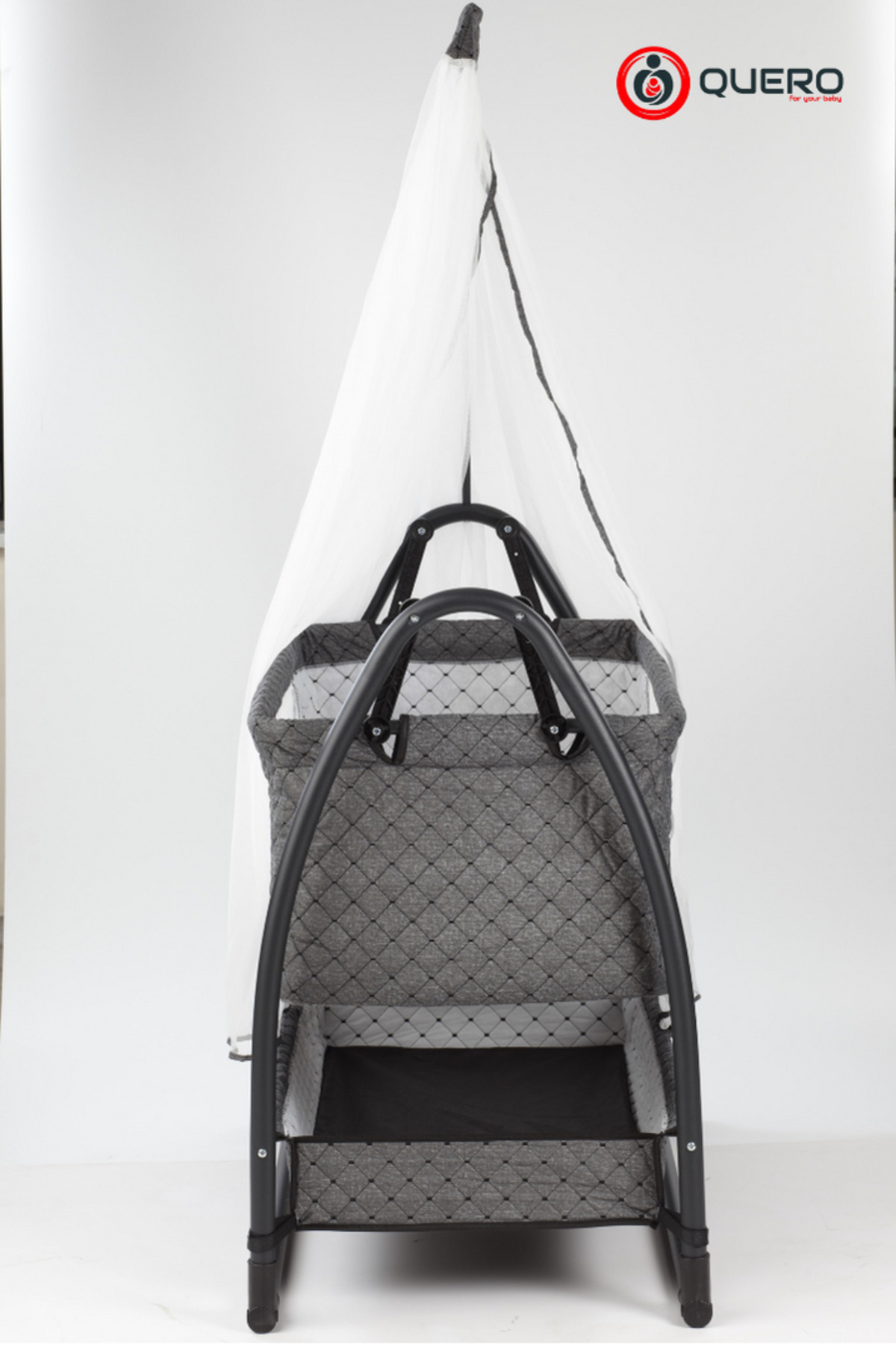 Quero Anne Yanı Cibinlikli, Tenteli, Sallanır, Tekerlekli, Sepetli, Keten Kapitone, Portatif Sepet Beşik fotoğrafı 5 (önizleme)