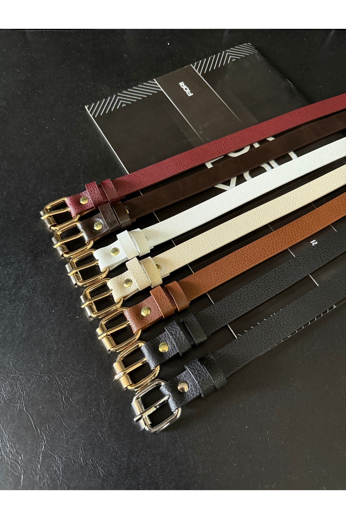 Fiori 7’li Kare Tokalı ince Kadın Kemeri Bel Kemeri,Elbise Kemeri,Etek Kemeri,Pantolon Kemeri