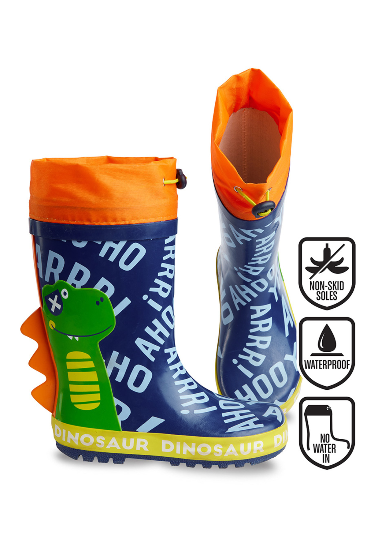 Denokids Renkli Dinozorlar Erkek Çocuk Lastikli Yağmur Botu