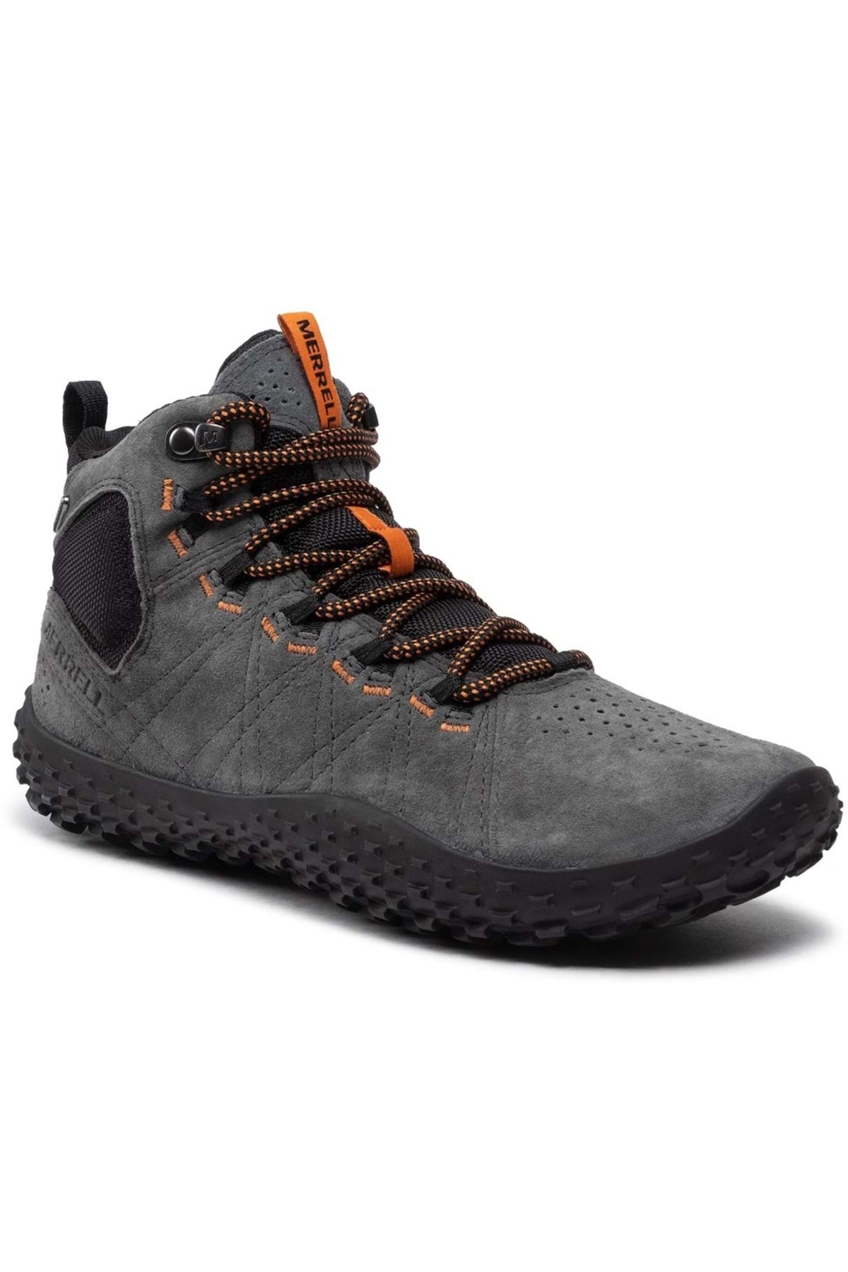 Merrell Wrapt Mıd Wp Waterproof Hakiki Deri Erkek Bot GRİ görsel 3