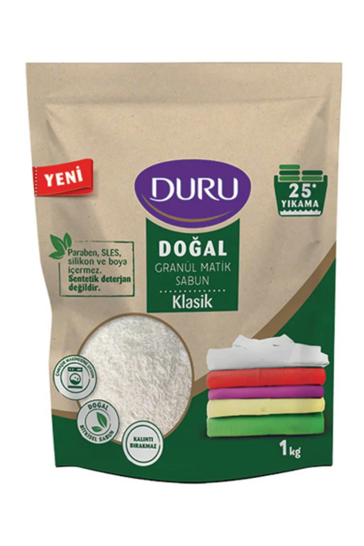 Duru Doğal Kaynaklı Granül Sabun Klasik 1 kg fotoğrafı 2 (önizleme)