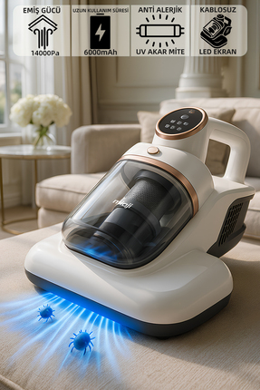 Mioji Mio UV10C 6000mAh Antialerjik Ultraviyole 14000PA Akar Mite Temizleyici...