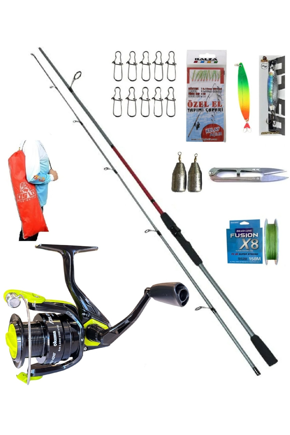 Okuma Fın Chaser X FNX-40 Oslo Big Bass 270cm 15-40gr Spin Olta Takımı Seti