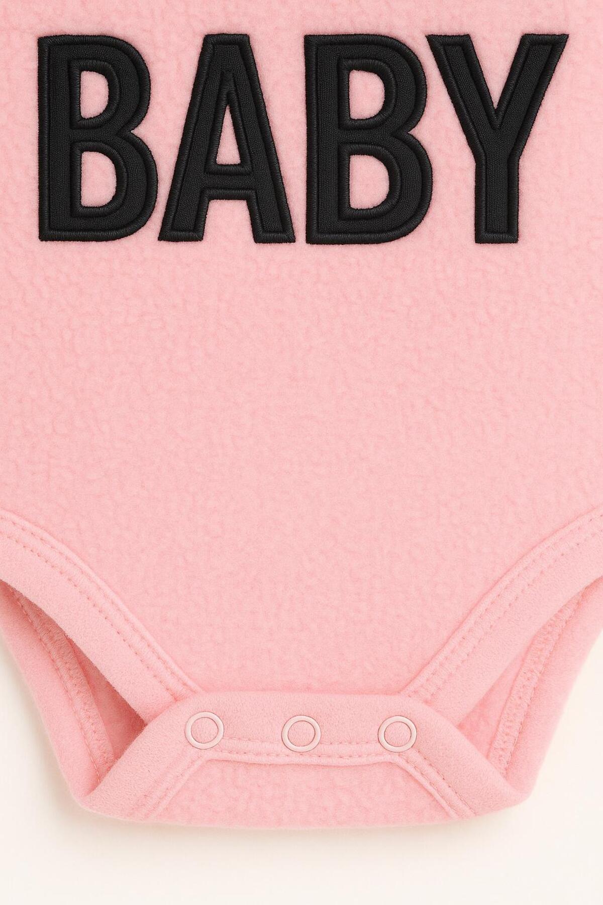 nevrankids Welsoft Bebek Kapüşonlu Polar Body - Pembe fotoğrafı 6 (önizleme)