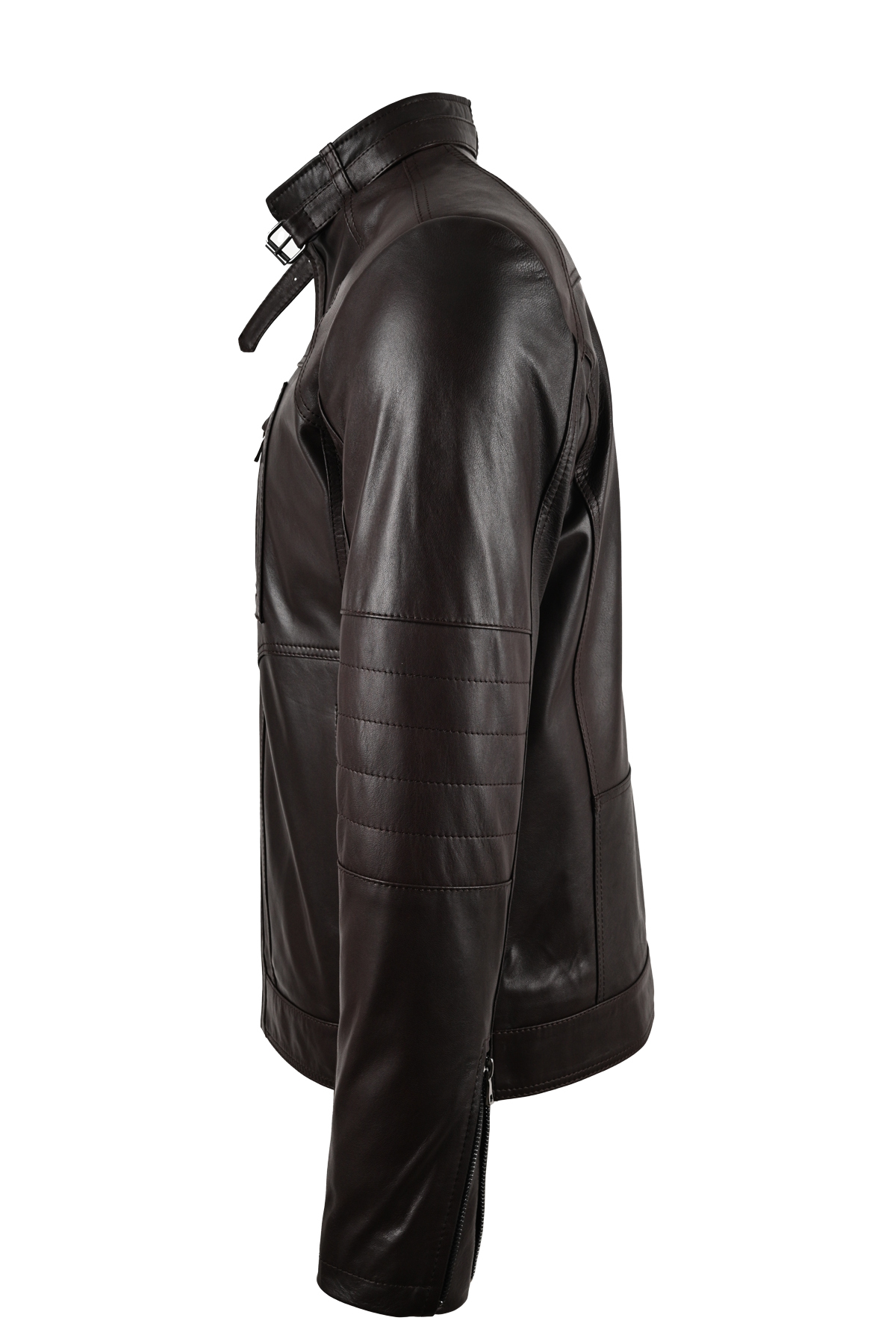 ALİN  Theroux Erkek Rahat Kesim Kahve Hakiki Deri Mont - Görsel 3