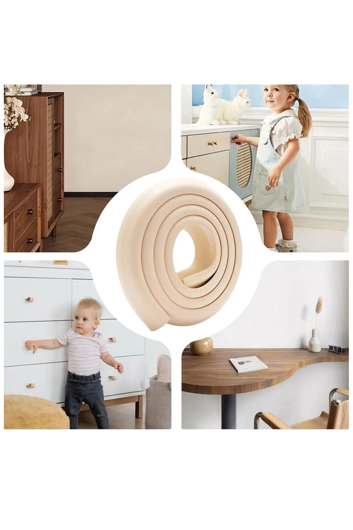 Hombak Sarmal Kenar Koruyucu Kalın Kenar Köşe Koruma 2 Mt Bebek Çocuk Masa Sehpa Kenar Köşe Kenar Koruma fotoğrafı 4 (önizleme)