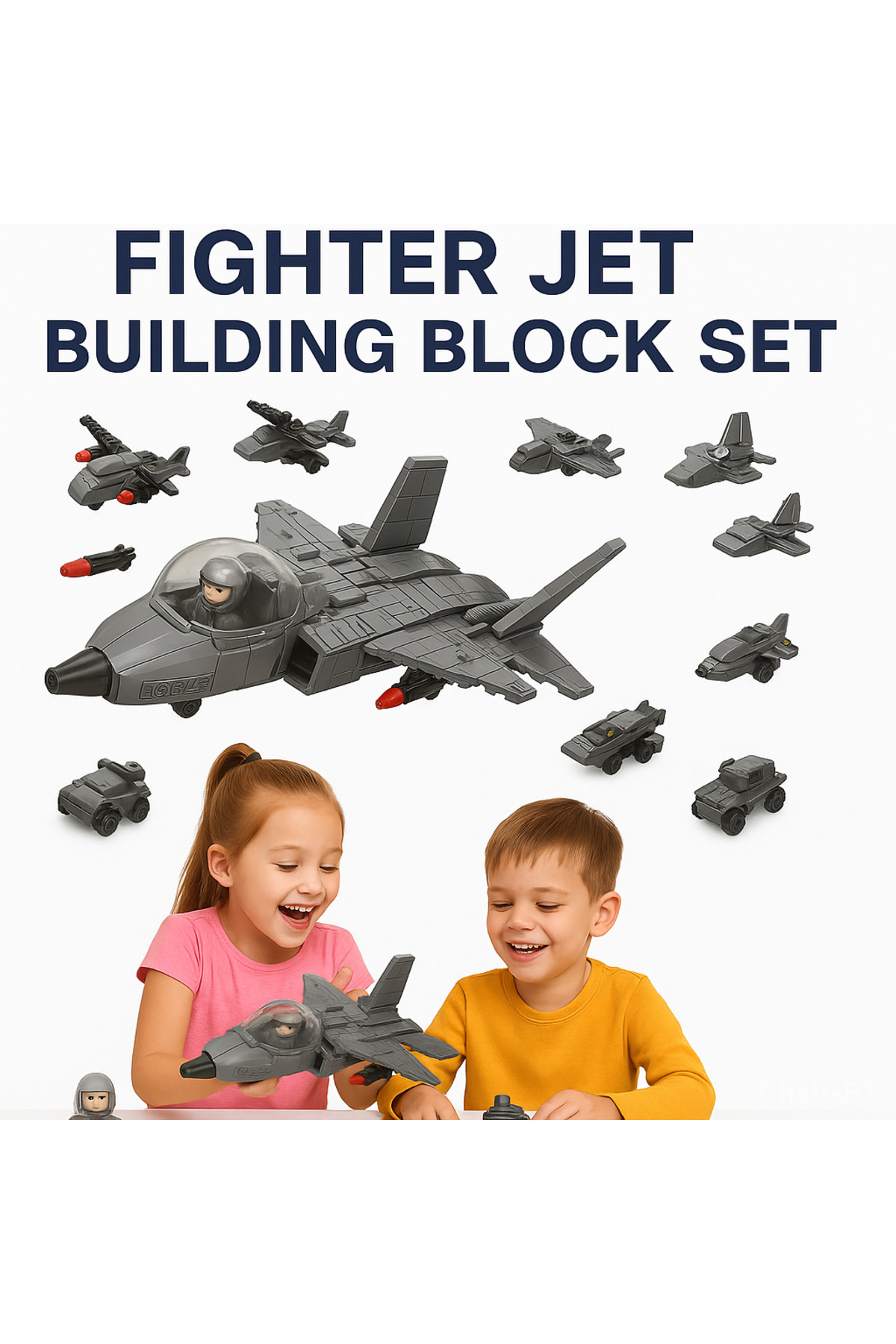 بلوکهای ساختمانی هواپیمای جنگی ۵۱۰ تکه، ست مدل نظامی با جتهای جنگنده، اسباببازیهای STEM برای کودکان ۶ سال به بالا