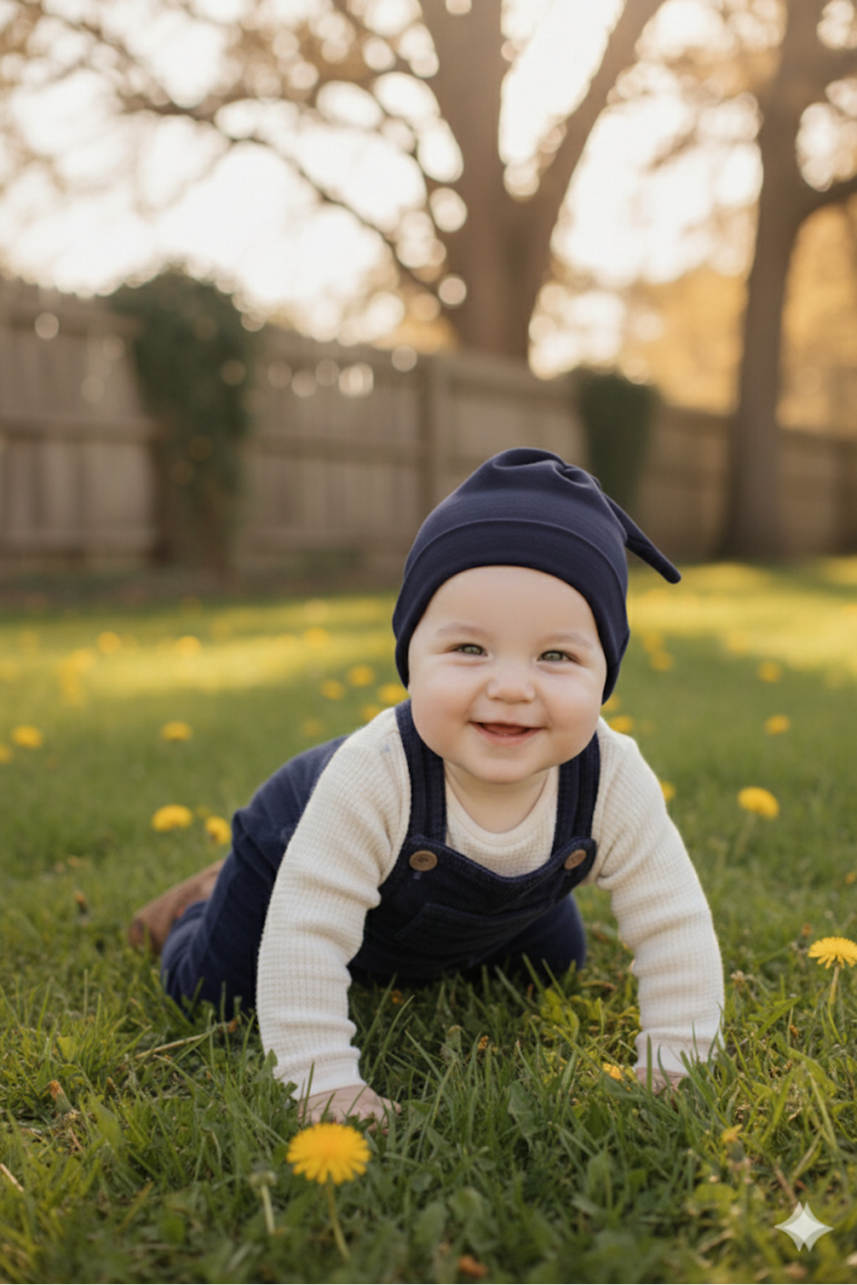 Babygiz Yenidoğan Kız Erkek Bebek %100 Pamuklu Penye Extra Yumuşak Hafif Terletmez Bere Lacivert fotoğrafı 2 (önizleme)