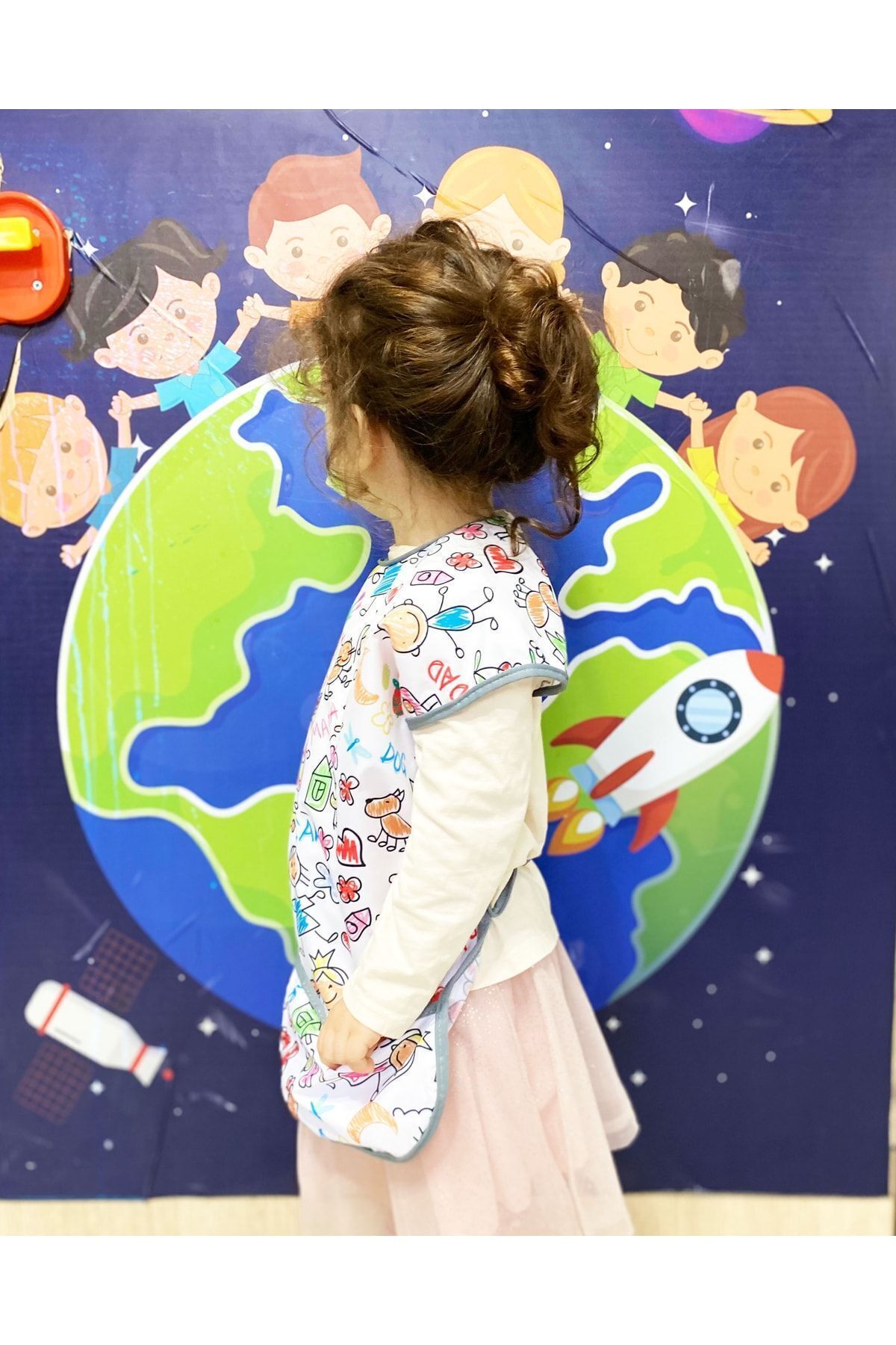 yorni 3-6 Yaş, Family Kısa Kollu, Sıvı Geçirmez Önlük, Makinede Yıkanabilir, Boya, Oyun Ve Yemek Zamanı fotoğrafı 2 (önizleme)