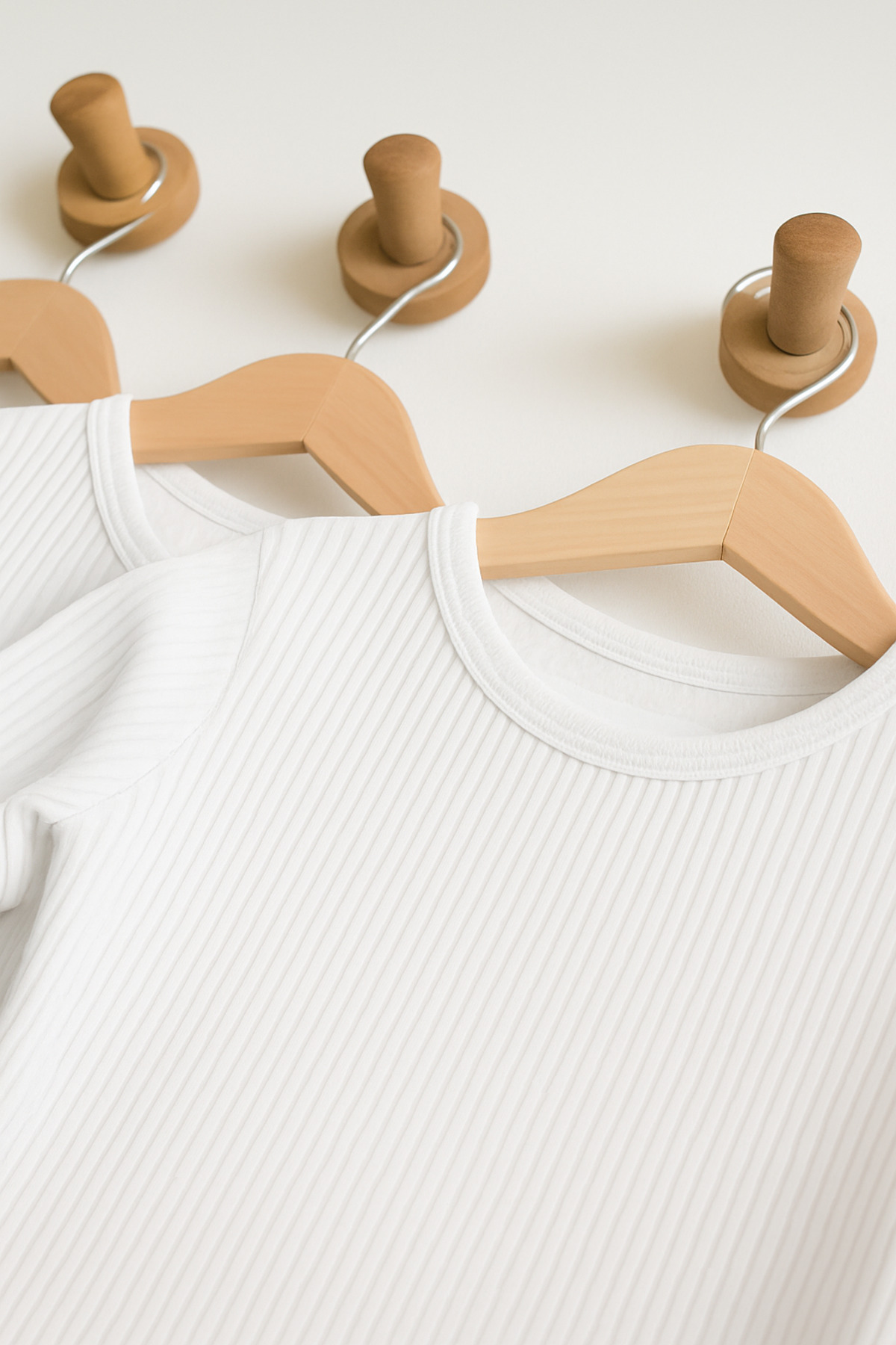 Lindakids Fitilli Kumaş %100 Pamuk Uzun Kollu Çıtçıtlı 3'lü Beyaz Bebek Body/Zıbın fotoğrafı 3 (önizleme)