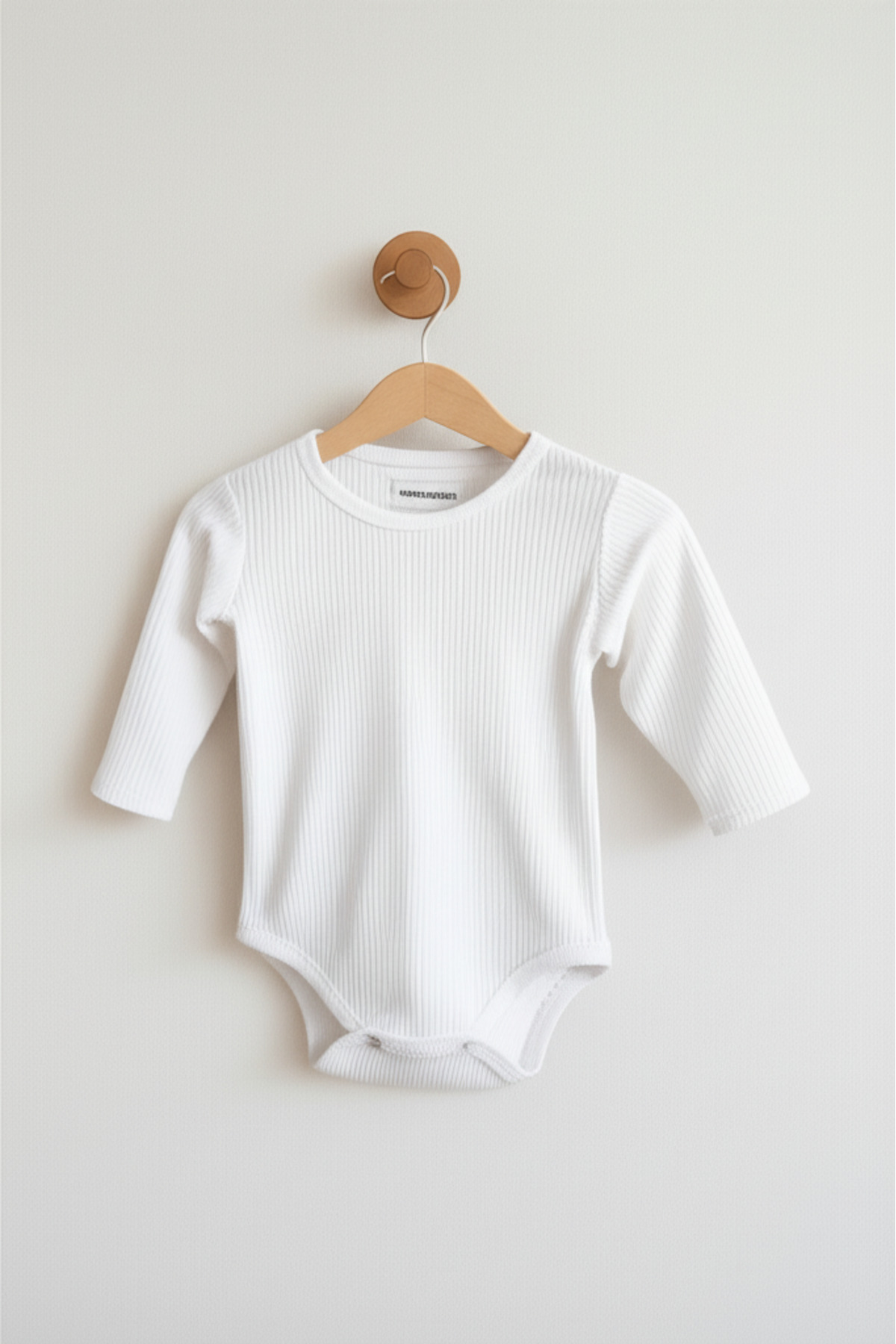 Lindakids Fitilli Kumaş %100 Pamuk Uzun Kollu Çıtçıtlı 3'lü Beyaz Bebek Body/Zıbın fotoğrafı 5 (önizleme)