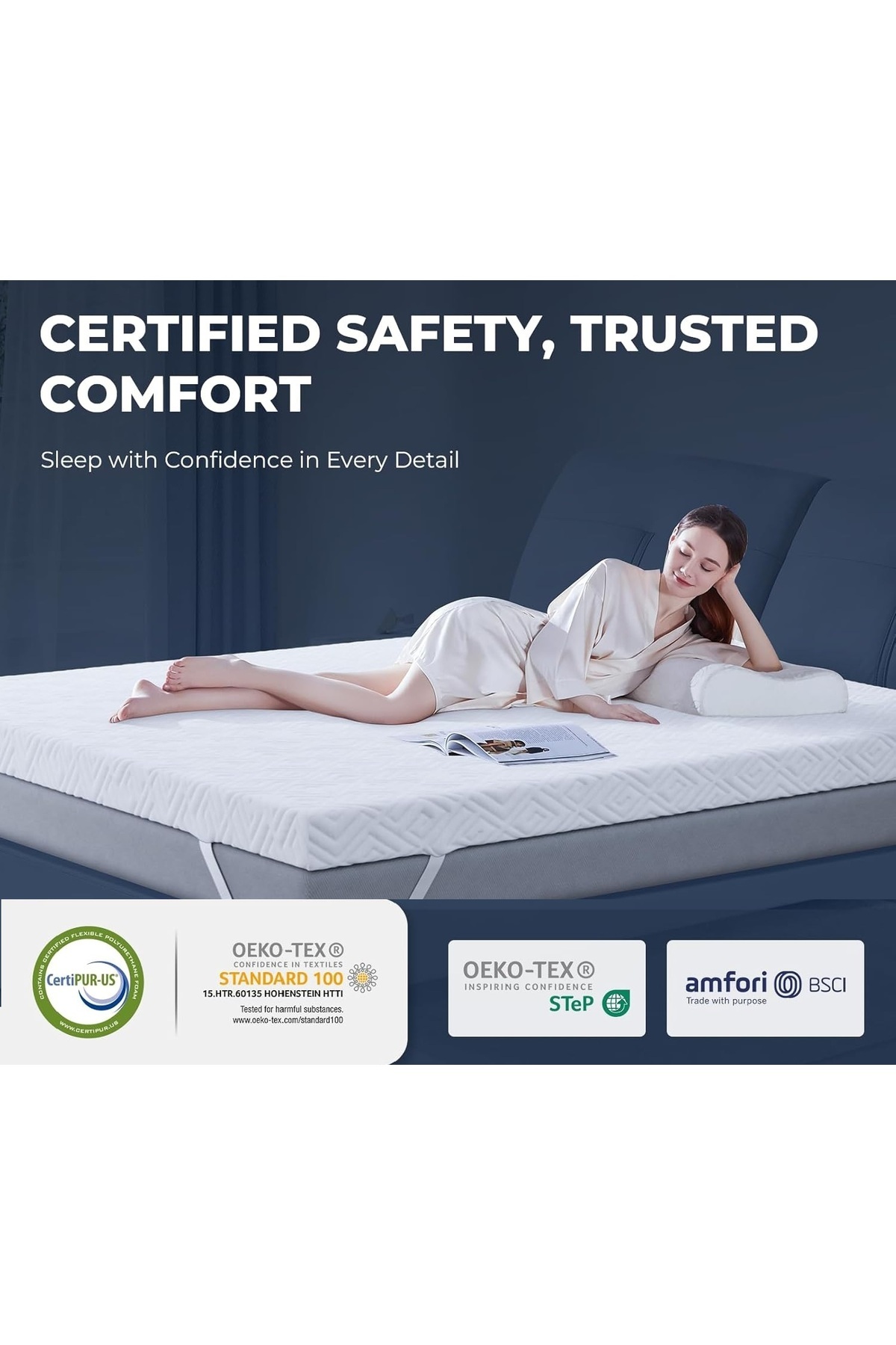 KOZZY HOME Çift Taraflı,Klimalı Terletmeyen,KuşTüyü Uyku Pedi,(Orta Sert)10cm,2 adet Yastık Kılıfı Hediyeli
