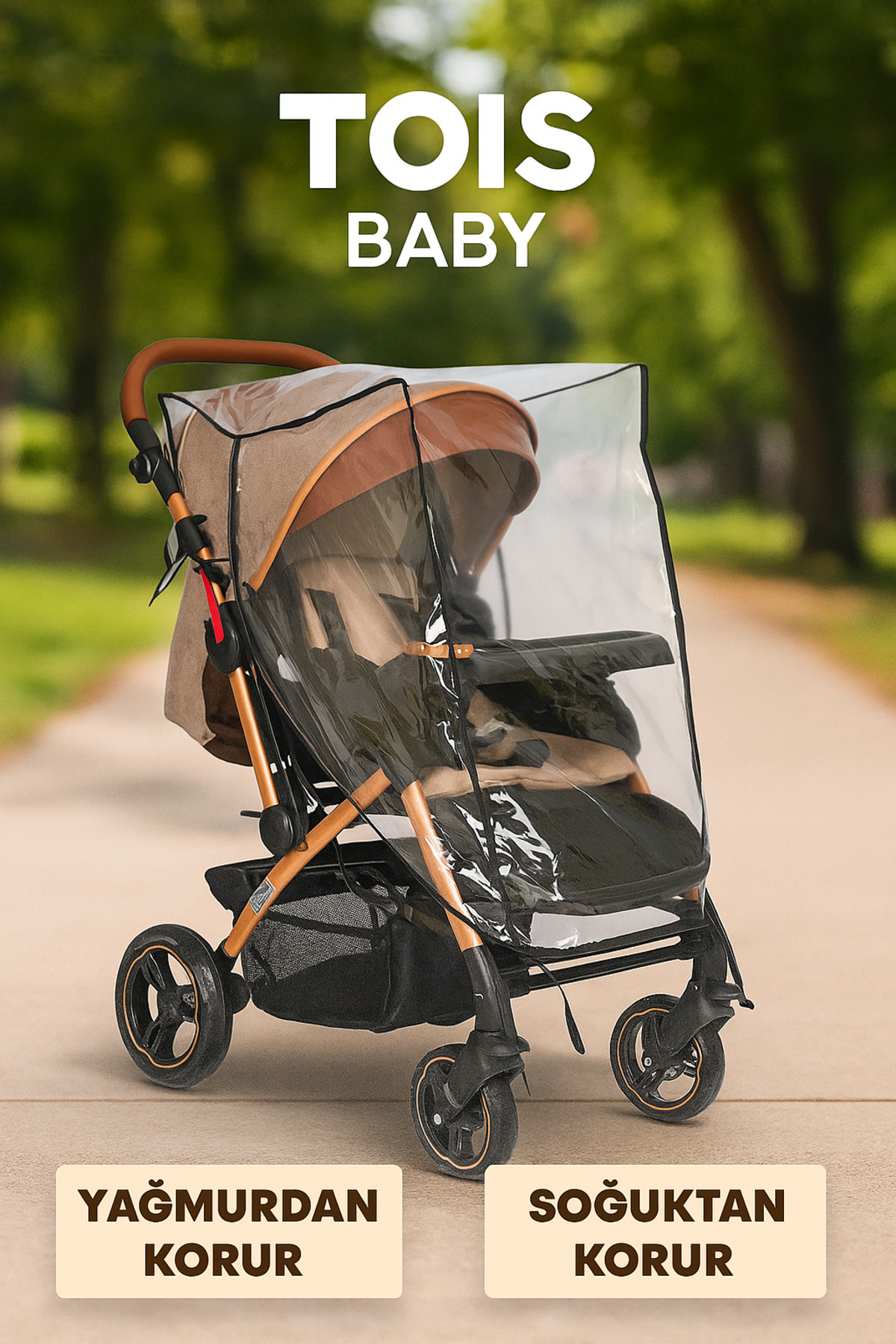 Malzek Lüks Bebek Arabası Yağmurluğu fotoğrafı 2 (önizleme)