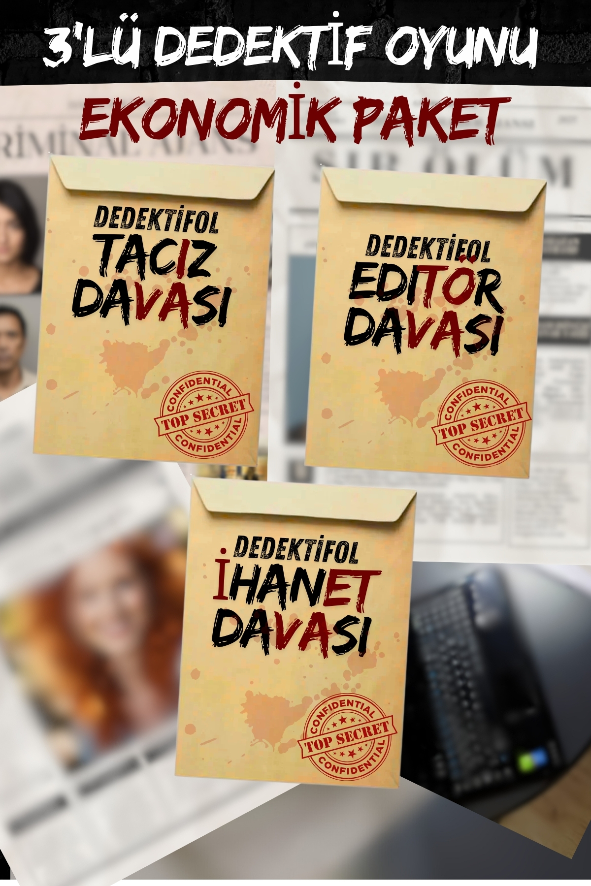 DEDEKTİFOLL Dedektif Oyunu, Dava Çözme, Katili Bulma 3'lü Set fotoğrafı 7 (önizleme)