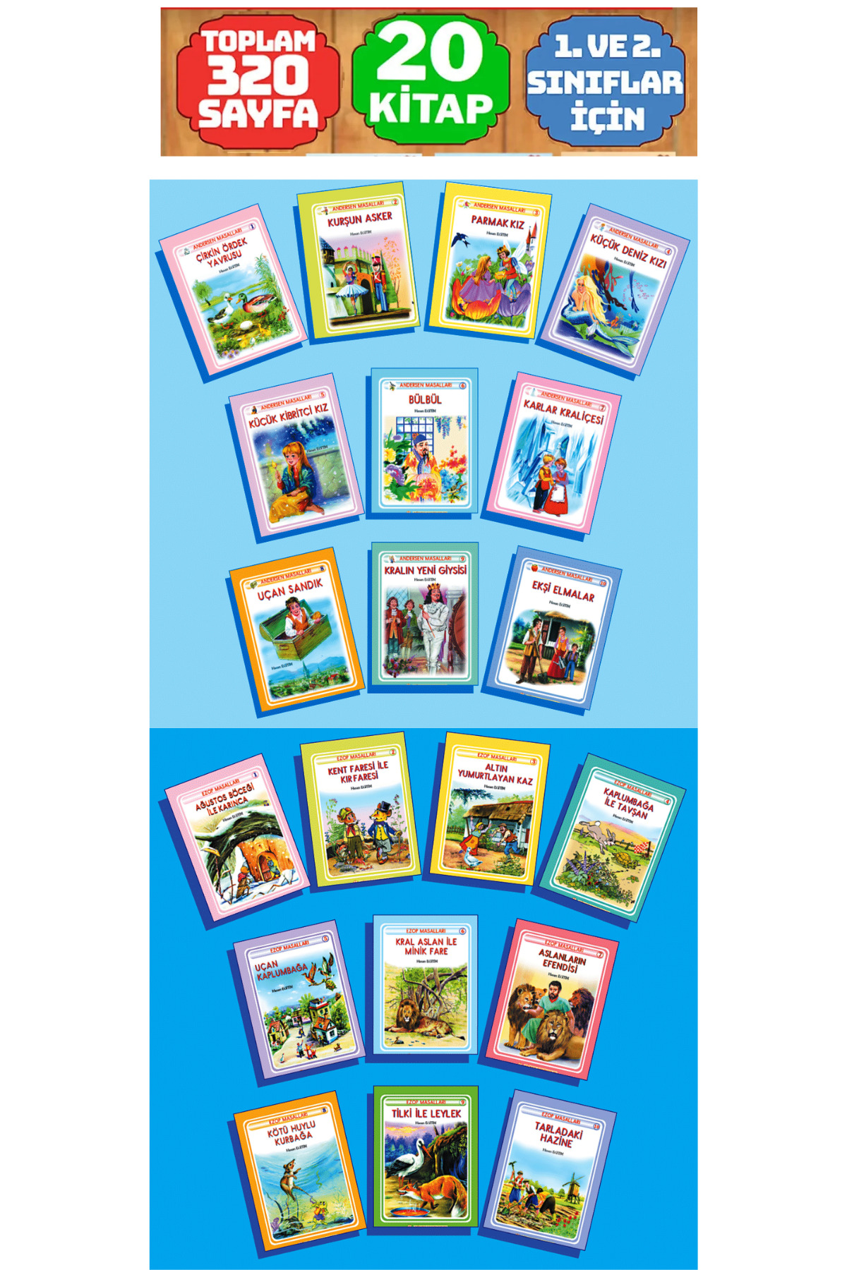 Genel Markalar 1. ve 2. Sınıflar İçin Tavsiyeli Kolay Okuma Hikaye Kitaplar KBY Tam 20 Adet Öyküleri fotoğrafı 2 (önizleme)