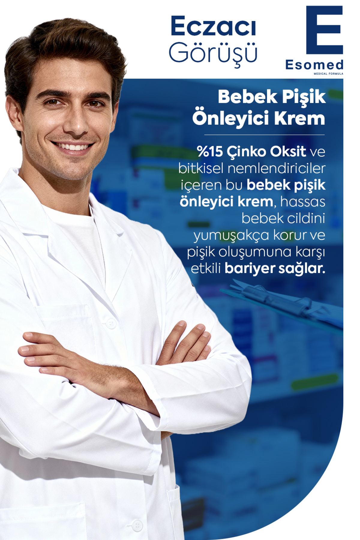 Esomed Bebek Pişik Önleyici Krem 50 ml – %15 Çinko Oksitli, Bitkisel Nemlendirici ve Koruyucu fotoğrafı 6 (önizleme)