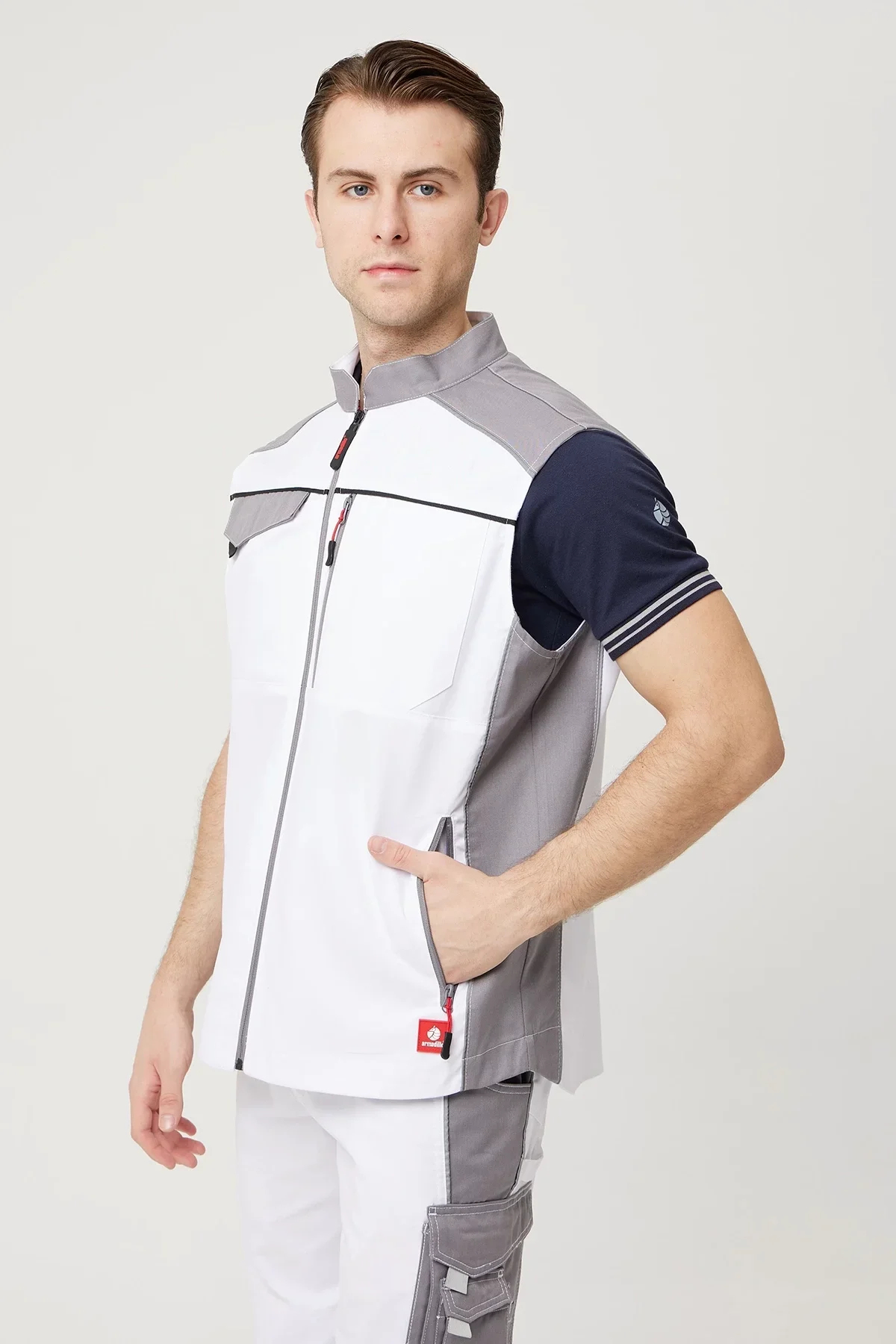 Yazlık İş Yeleği Polyester Gabardin Allium Outdoor Yelek Hafif Nefes Alabilir Fonksiyonel Cepli