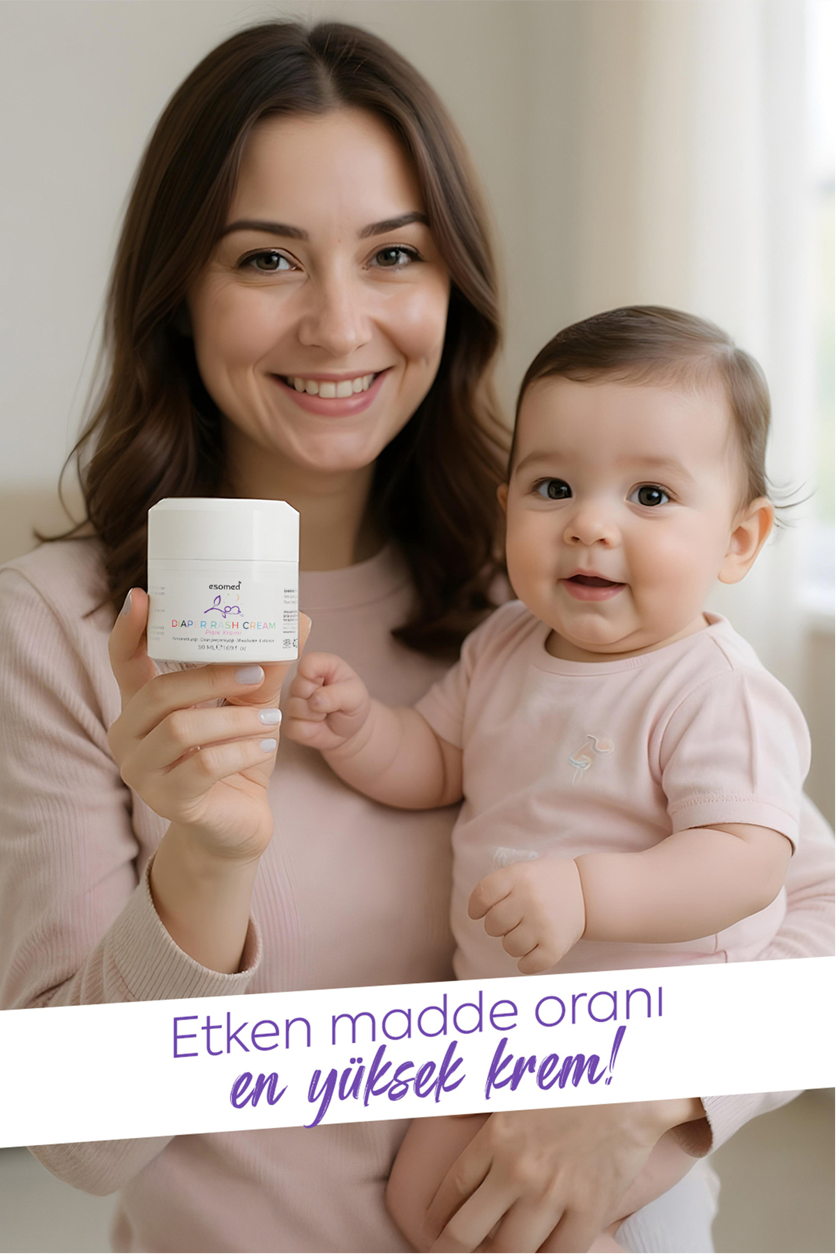 Esomed Bebek Pişik Önleyici Krem 50 ml – %15 Çinko Oksitli, Bitkisel Nemlendirici ve Koruyucu fotoğrafı 4 (önizleme)