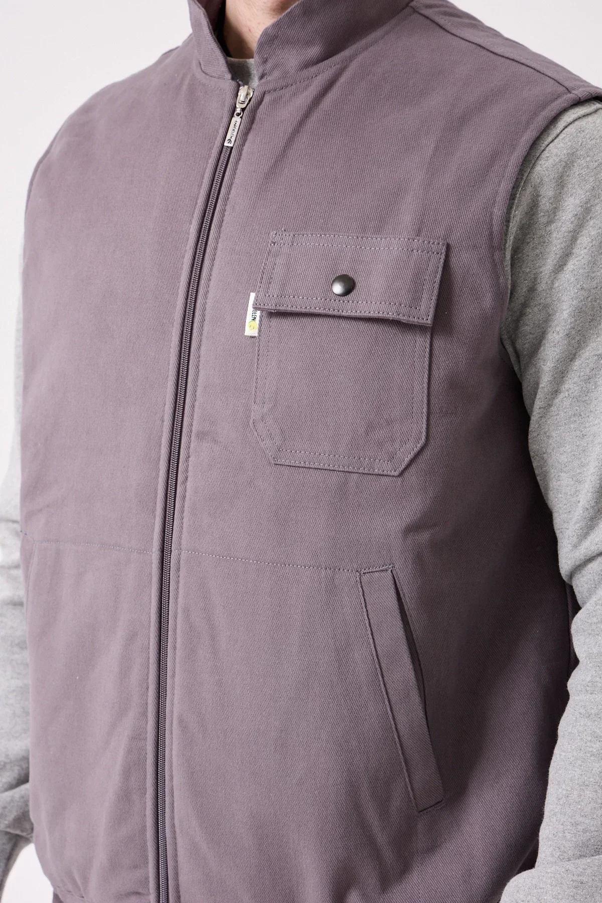 Kışlık Gabardin Yelek Erkek İş Güvenliği Galanthus Outdoor Sıcak Tutucu Rüzgar Geçirmez
