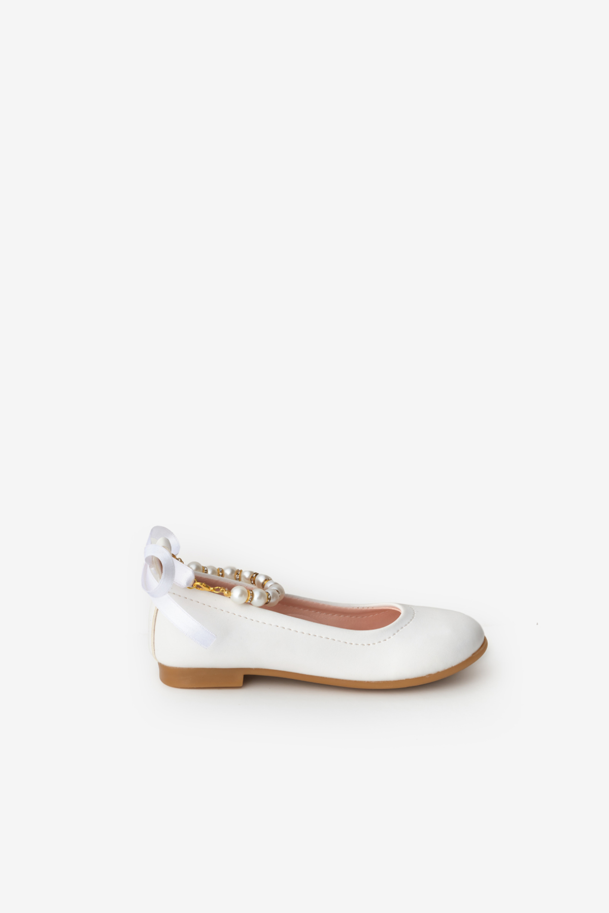 Le Mabelle Beyaz İncili Topuğu Fiyonklu Kız Çocuk Ayakkabı fotoğrafı 2 (önizleme)